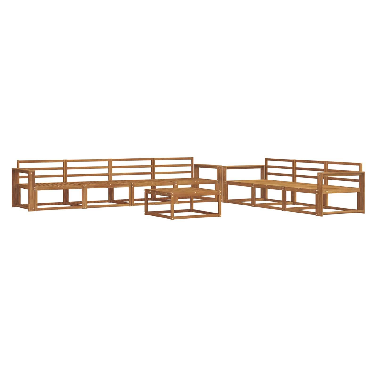 vidaXL Outdoor-Sofagarnitur 8 pcs Natur Massivholz Akazie