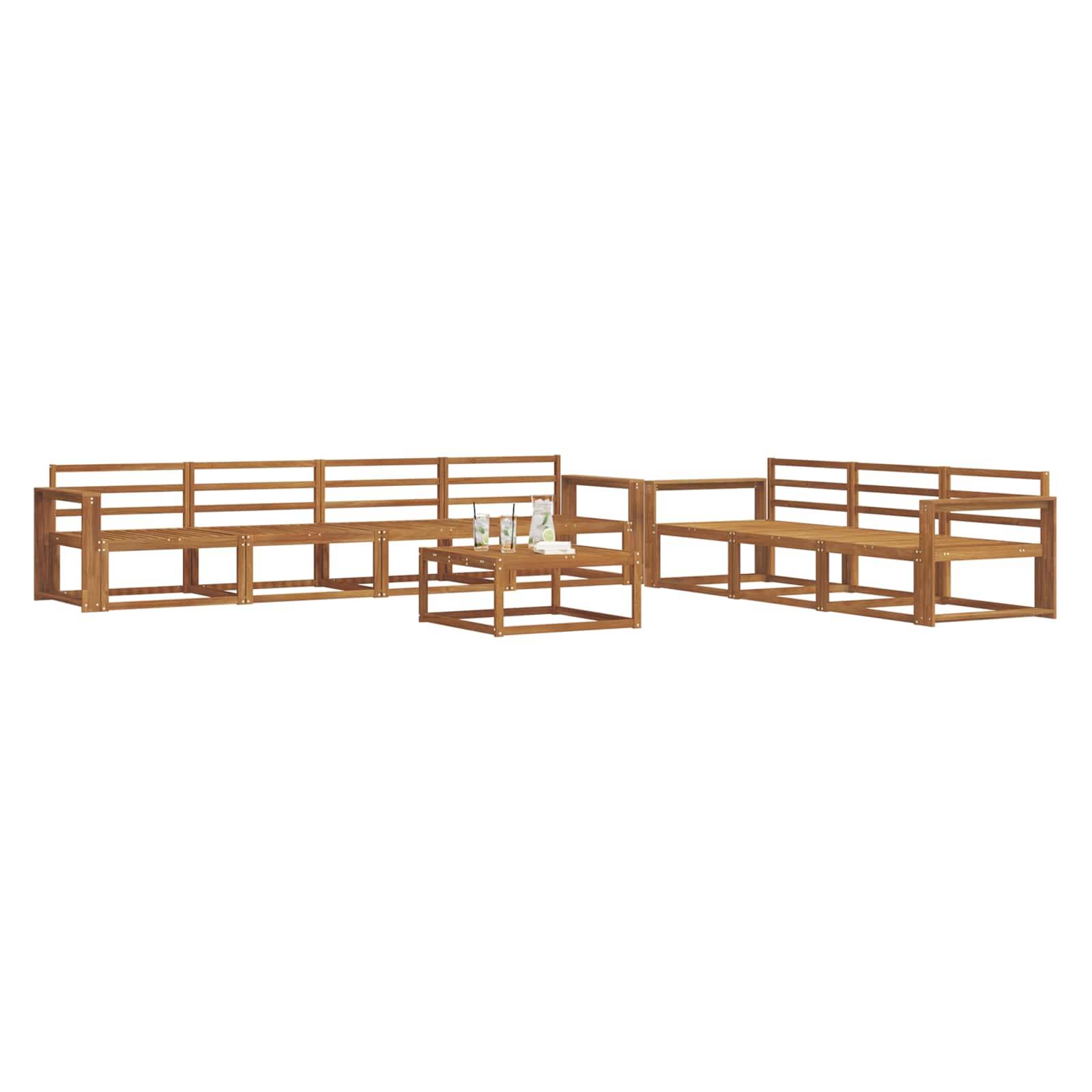 vidaXL Outdoor-Sofagarnitur 8 pcs Natur Massivholz Akazie
