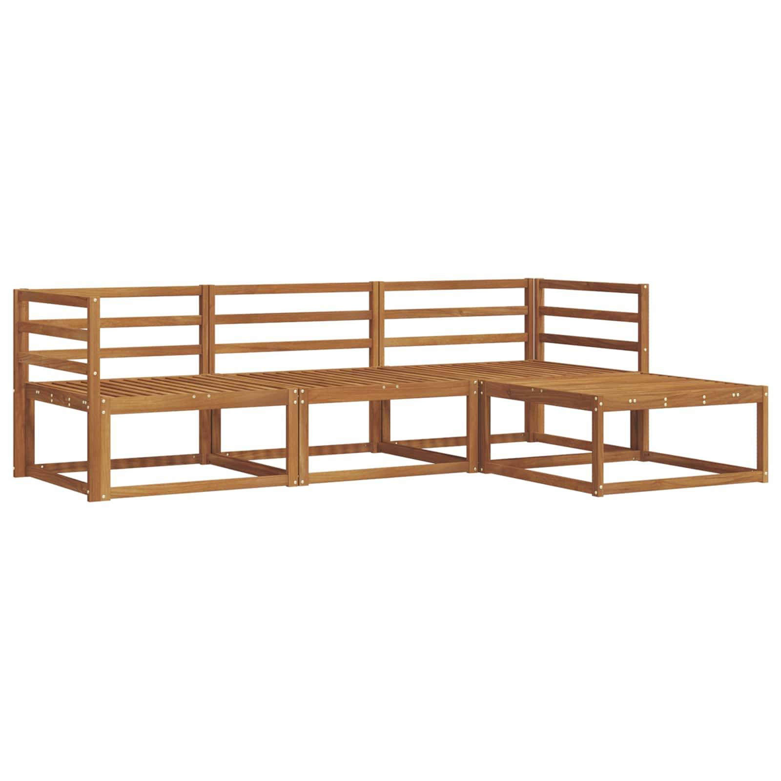 vidaXL Outdoor-Sofagarnitur 4 pcs Natur Massivholz Akazie