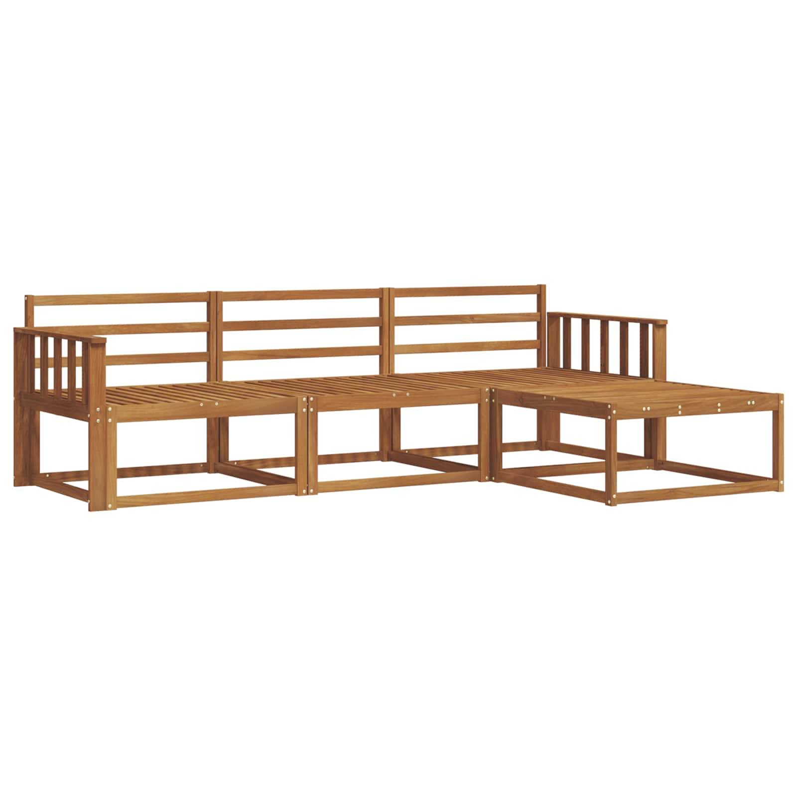 vidaXL Outdoor-Sofagarnitur 4 pcs Natur Massivholz Akazie
