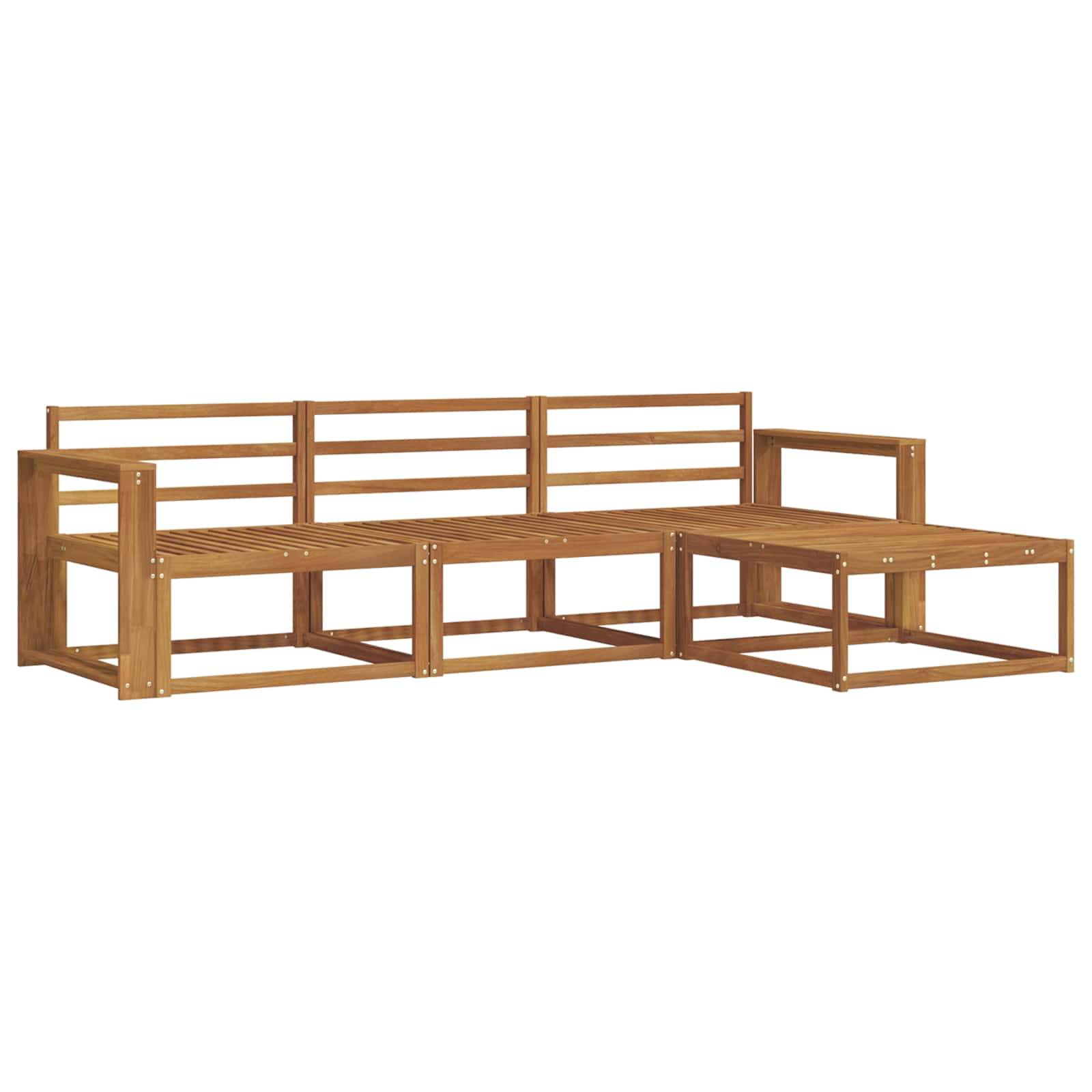 vidaXL Outdoor-Sofagarnitur 4 pcs Natur Massivholz Akazie