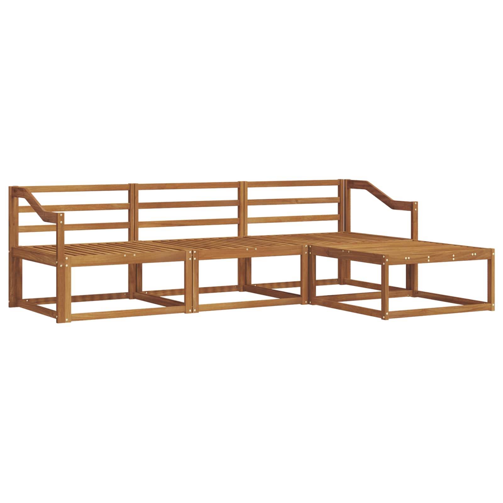 vidaXL Outdoor-Sofagarnitur 4 pcs Natur Massivholz Akazie