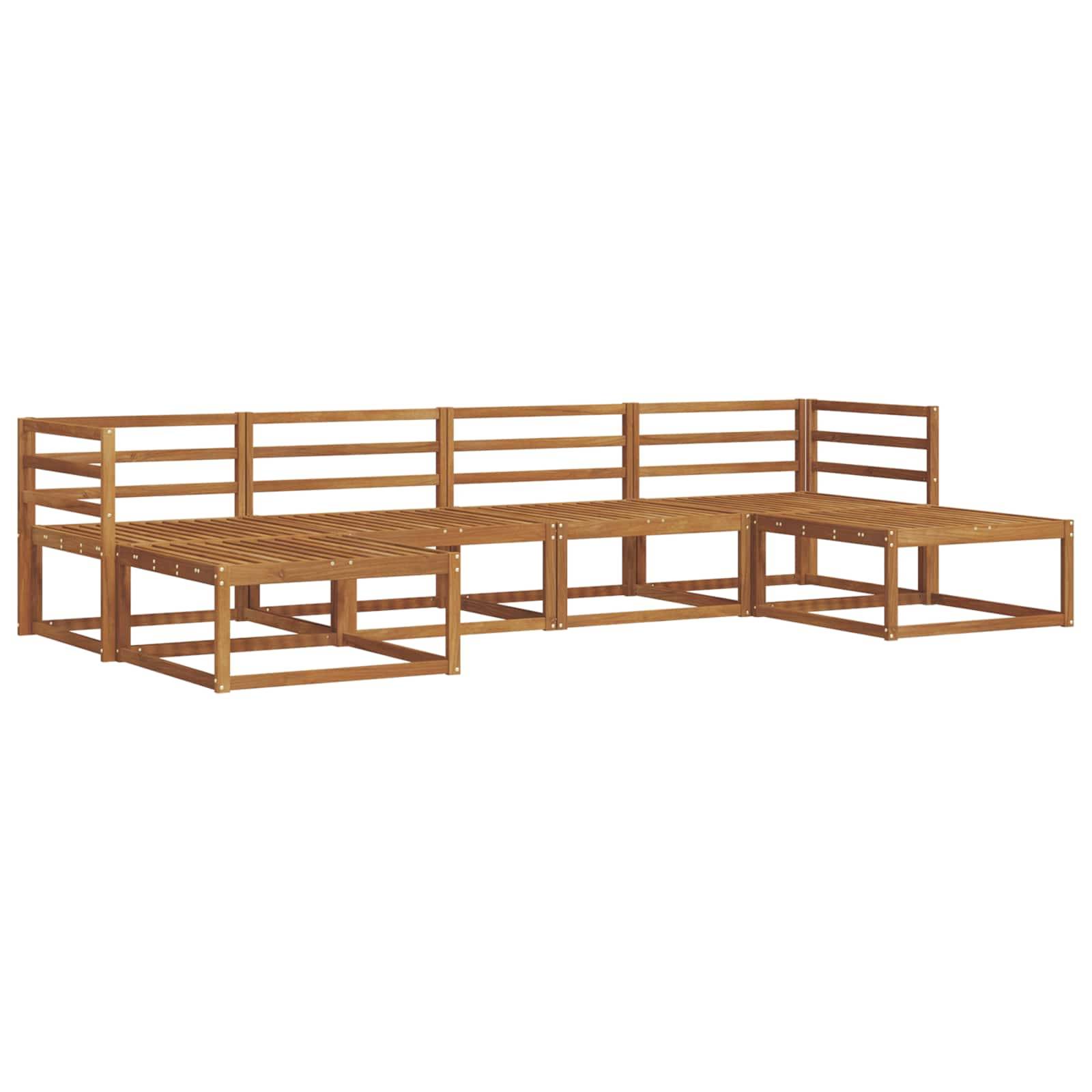vidaXL Outdoor-Sofagarnitur 6 pcs Natur Massivholz Akazie