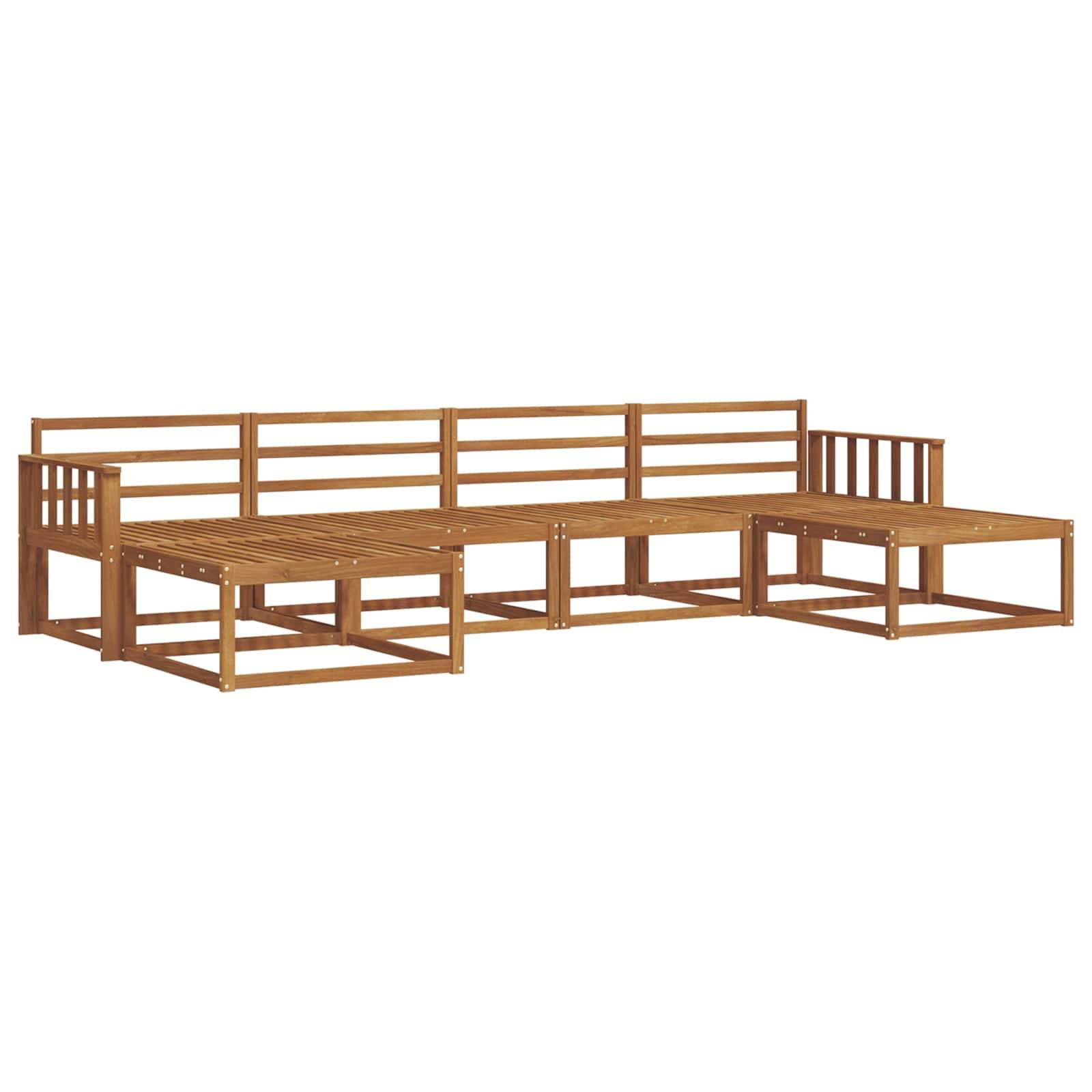 vidaXL Outdoor-Sofagarnitur 6 pcs Natur Massivholz Akazie