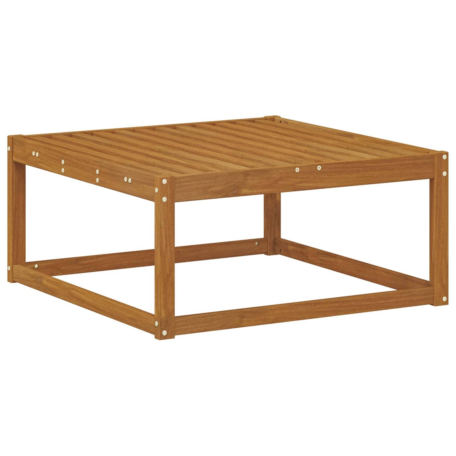 vidaXL Outdoor-Fußhocker Massivholz Akazie Natur 79 x 79 x 37 cm