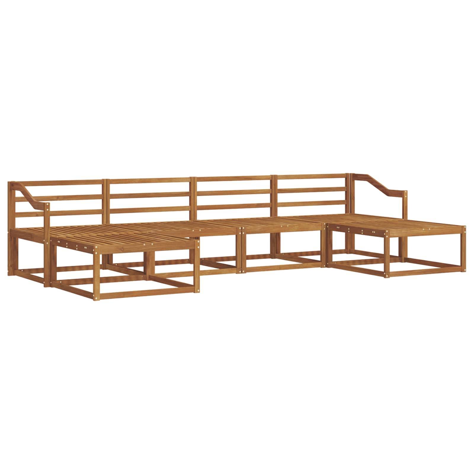 vidaXL Outdoor-Sofagarnitur 6 pcs Natur Massivholz Akazie
