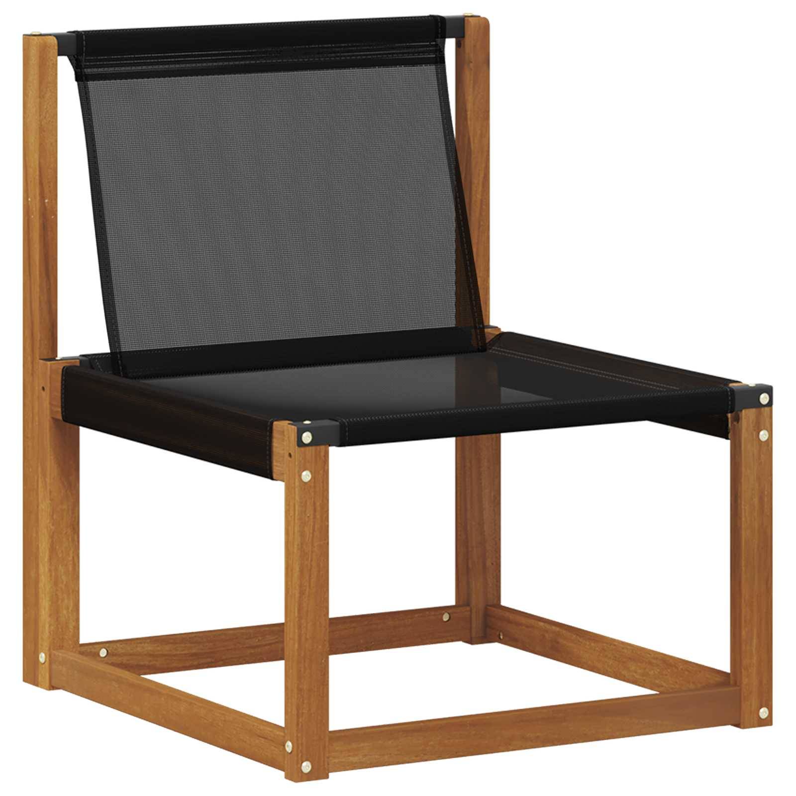 vidaXL Outdoor-Sofa Massives Akazienholz und Textilene