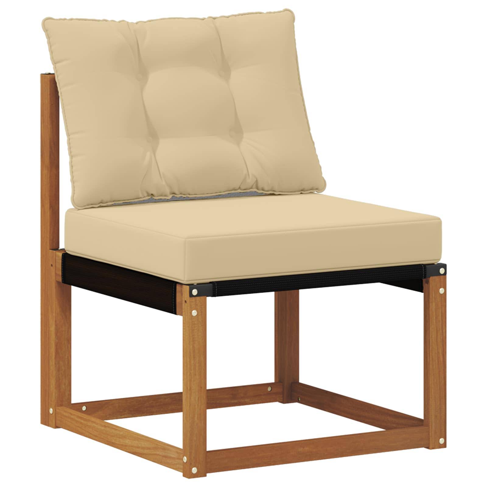 vidaXL Outdoor-Sofagarnitur mit Kissen 11 pcs Natur und Beige