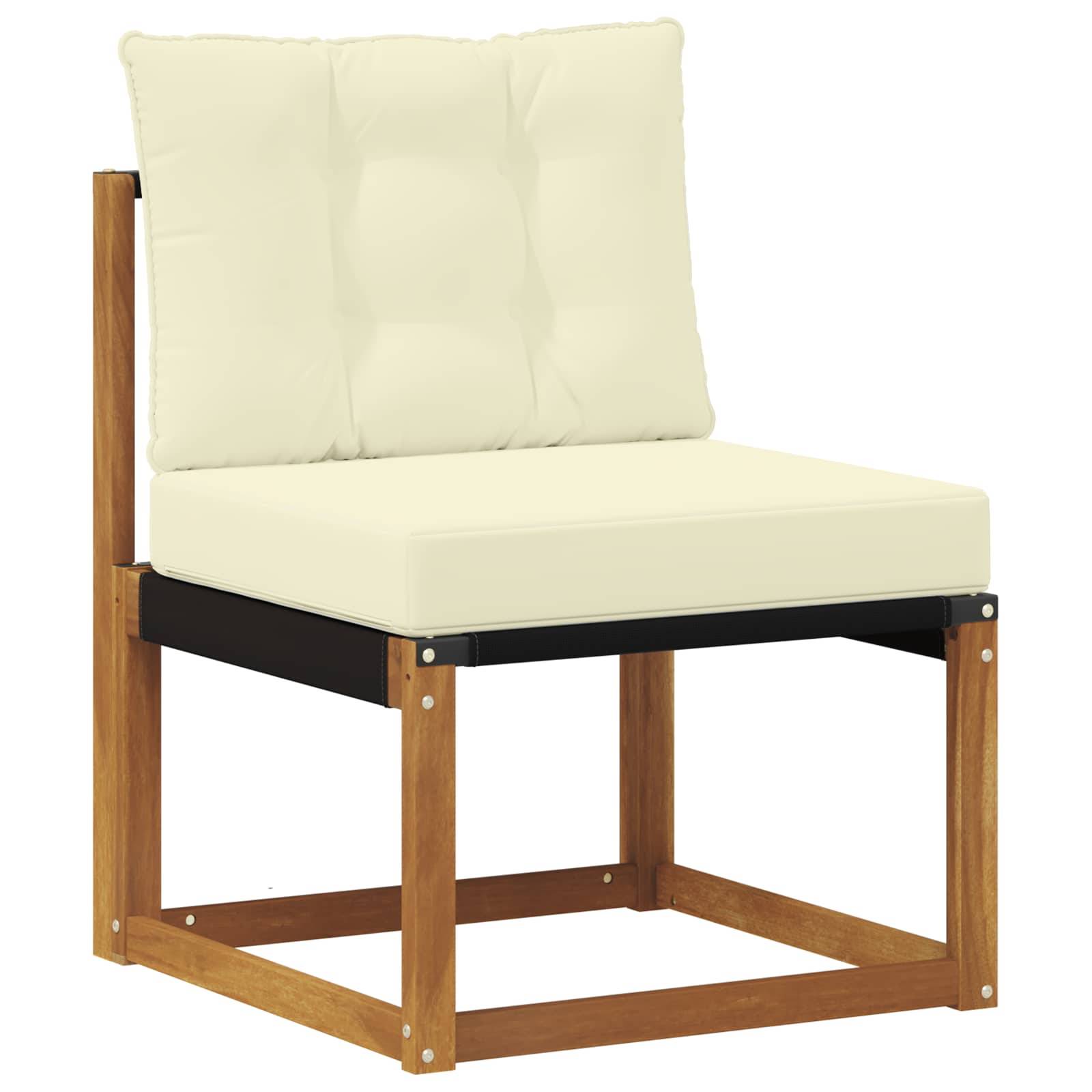 vidaXL Outdoor-Sofagarnitur mit Kissen 9 pcs Natur und Creme