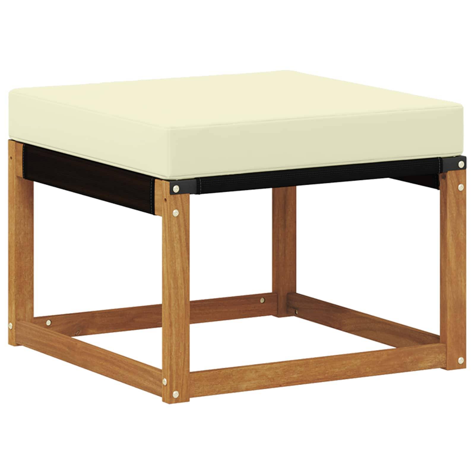 vidaXL Outdoor-Sofagarnitur mit Kissen 9 pcs Natur und Creme