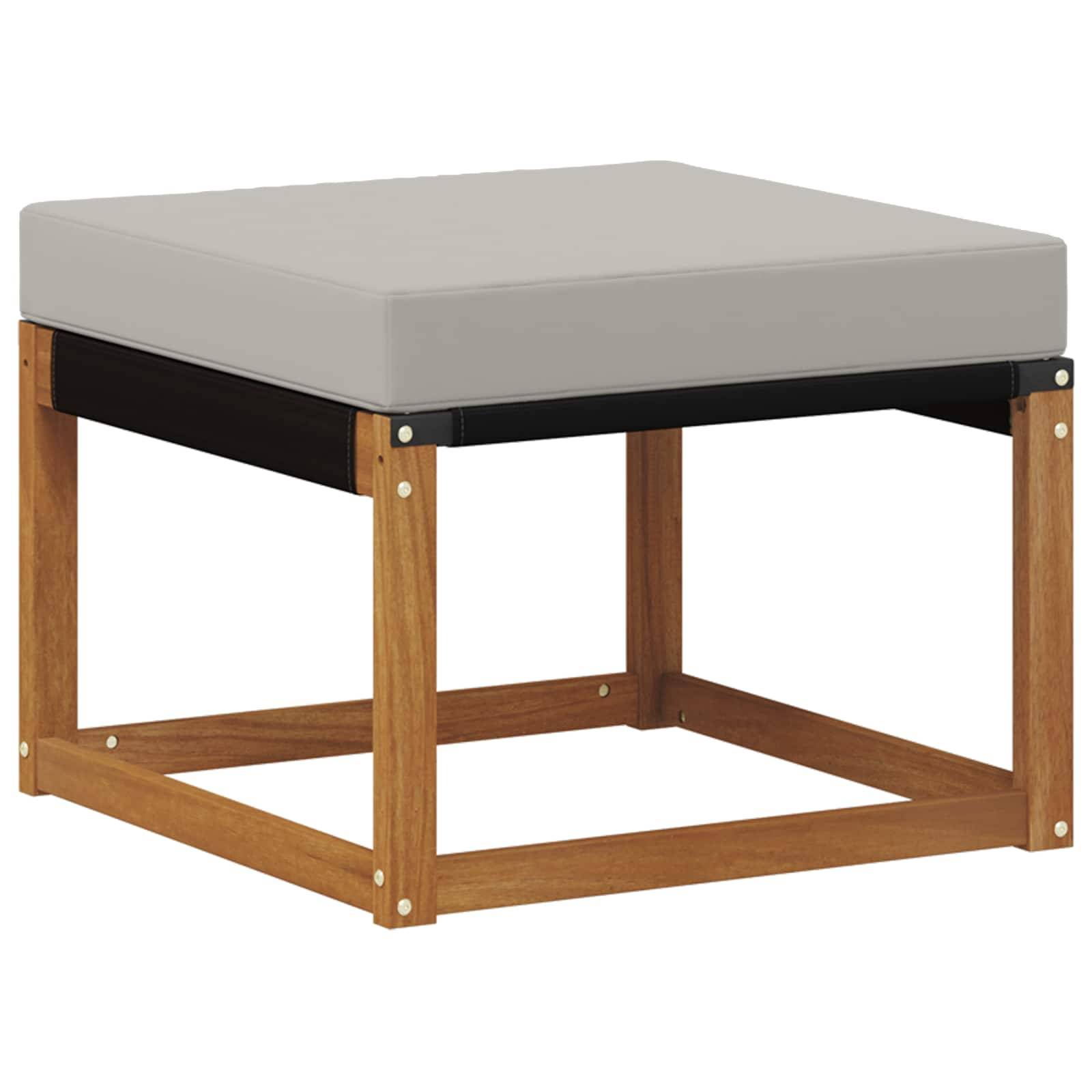 vidaXL Outdoor-Sofagarnitur mit Kissen 6 pcs Natürlich und Hellgrau