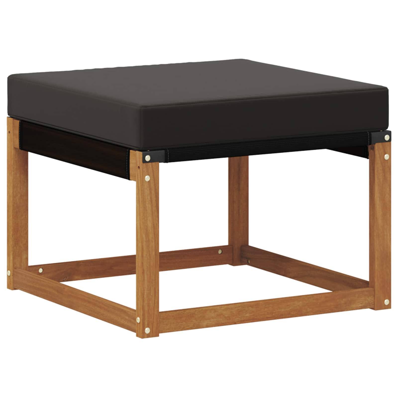 vidaXL Outdoor-Sofagarnitur mit Kissen 6 pcs Natürlich und Schwarz