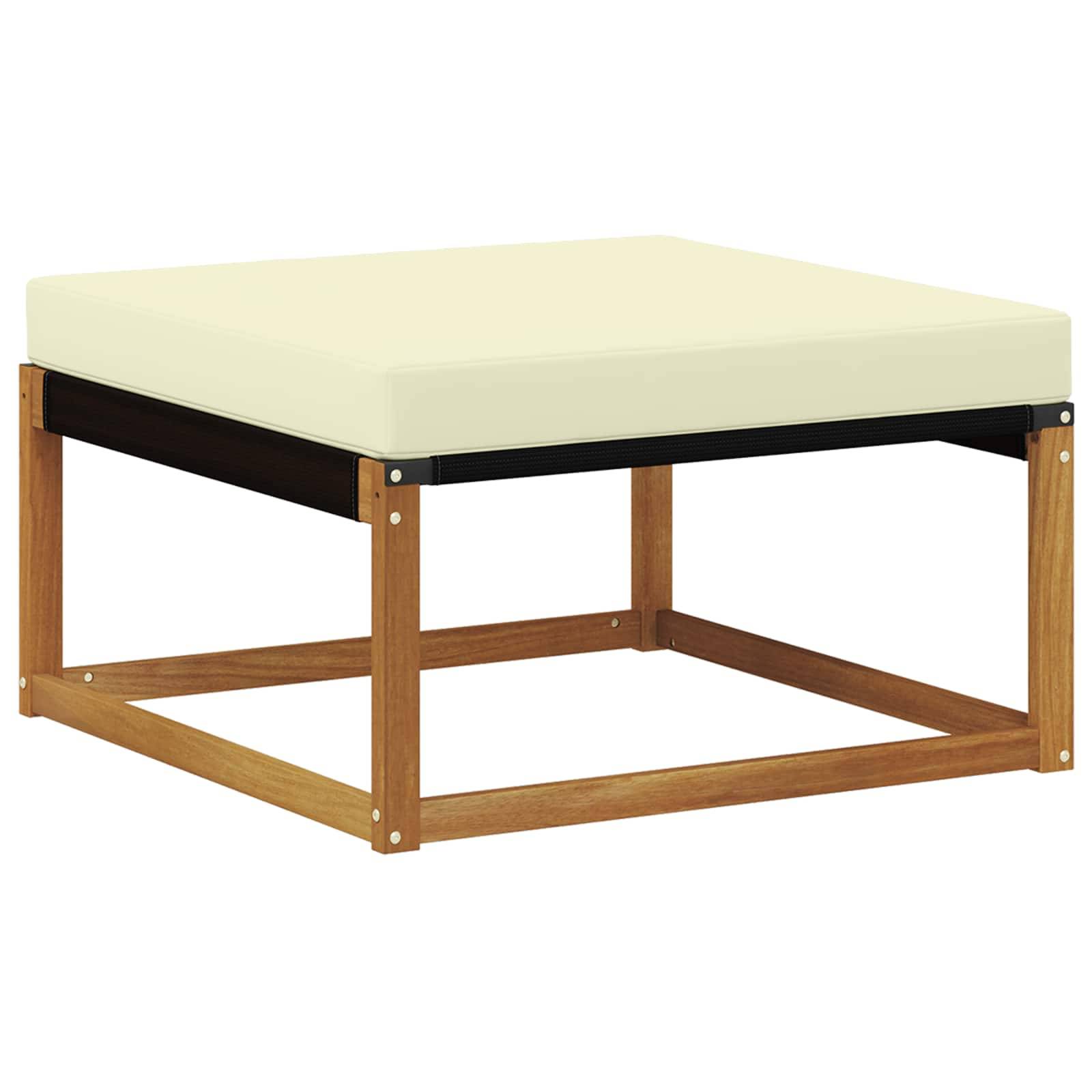 vidaXL Outdoor-Fußhocker Massivholz Akazie Natur