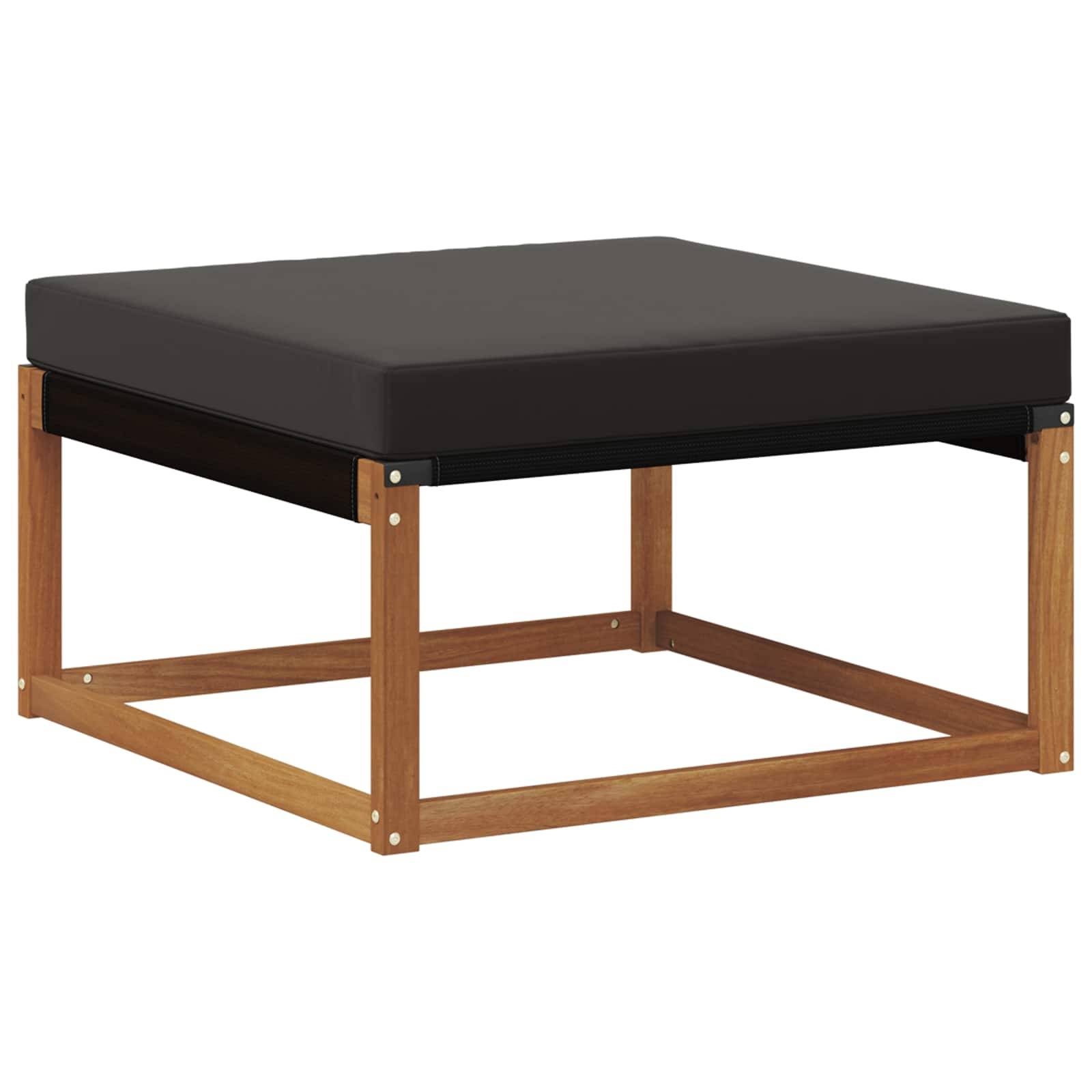 vidaXL Outdoor-Sofagarnitur mit Kissen 7 pcs Natürlich und Schwarz