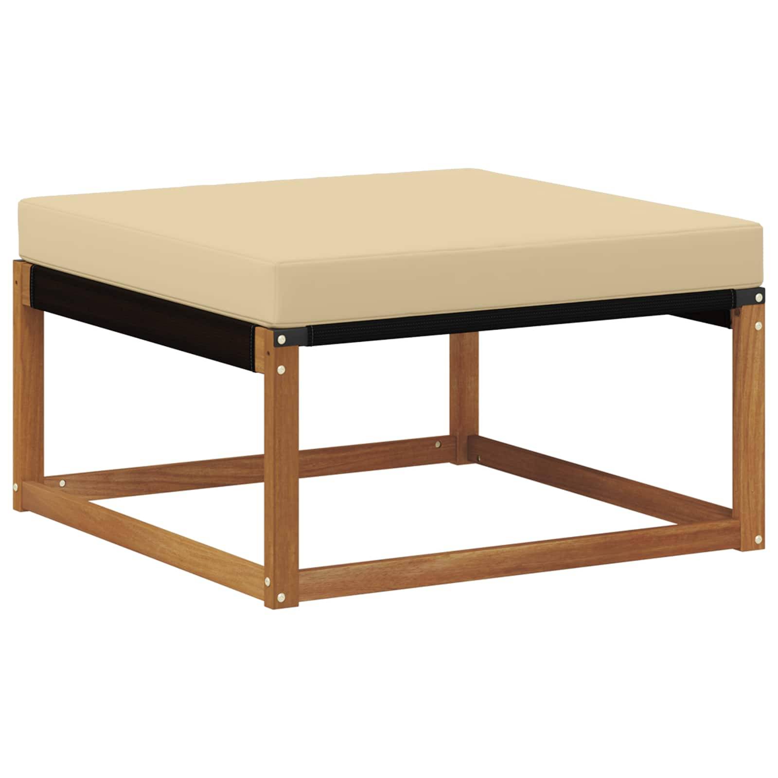 vidaXL Outdoor-Sofagarnitur mit Kissen 4 pcs Natur und Beige