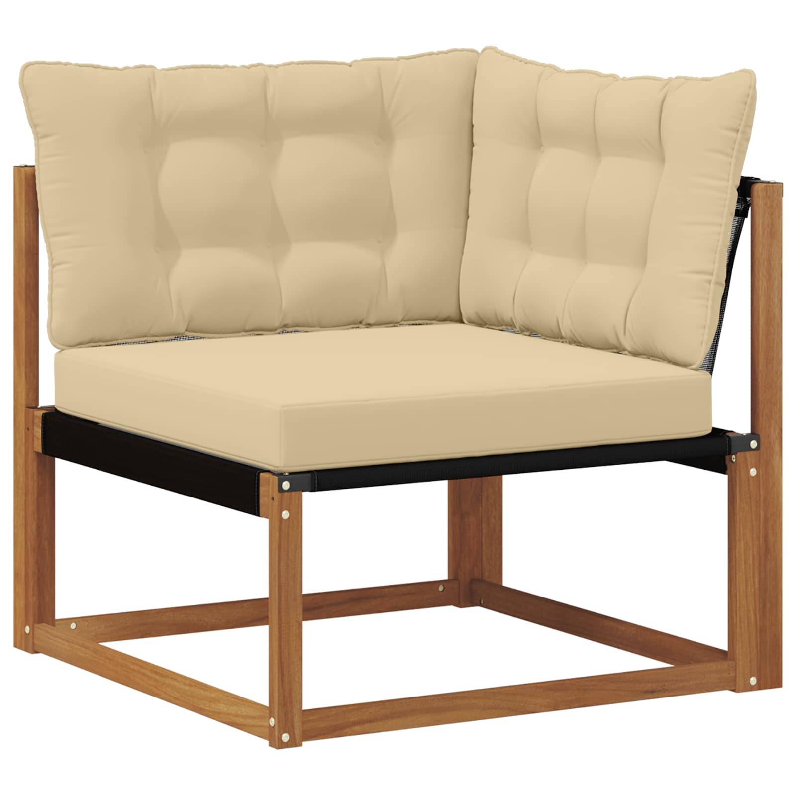 vidaXL Outdoor-Sofagarnitur mit Kissen 6 pcs Natur und Beige