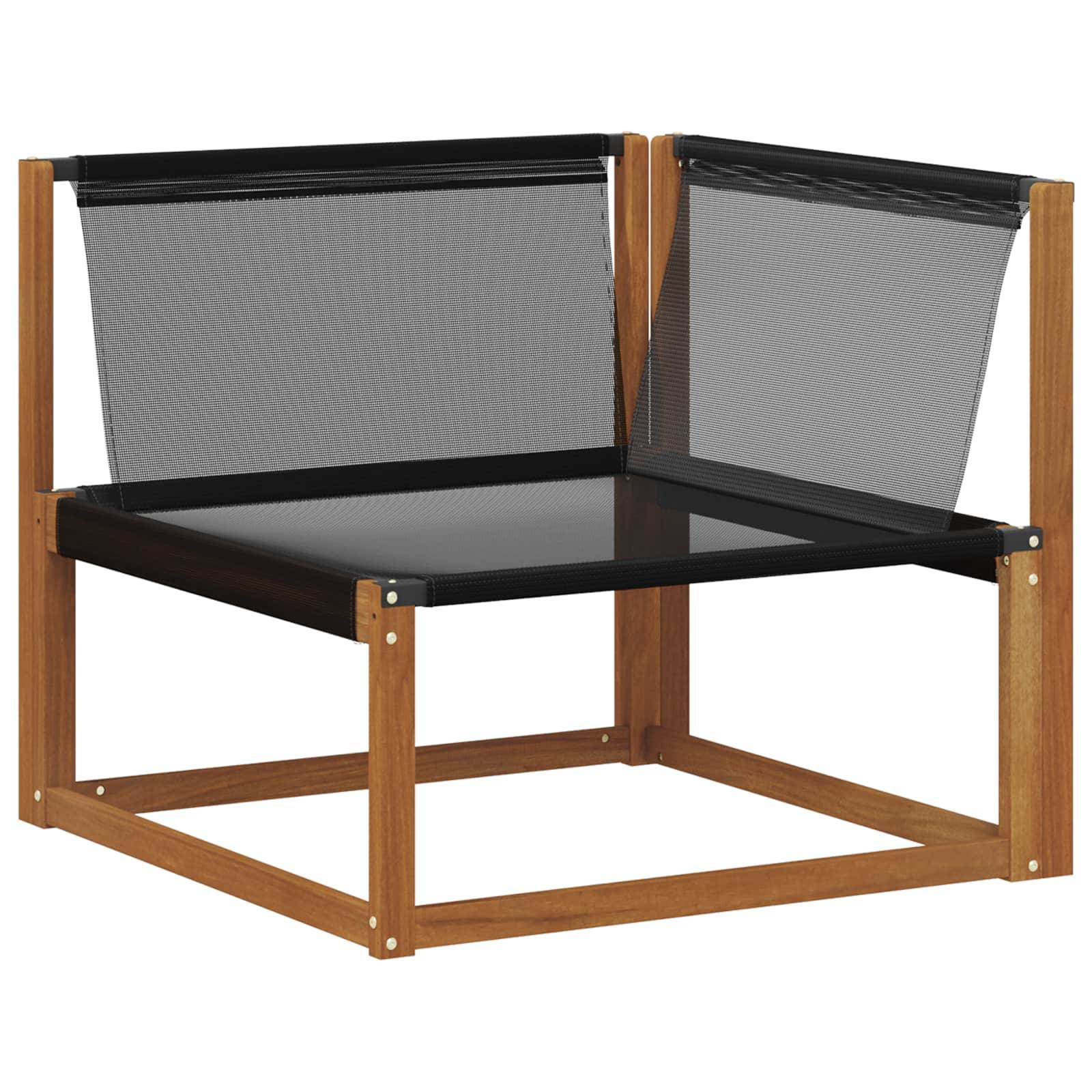 vidaXL Outdoor-Sofagarnitur mit Kissen 9 pcs Natürlich und Schwarz
