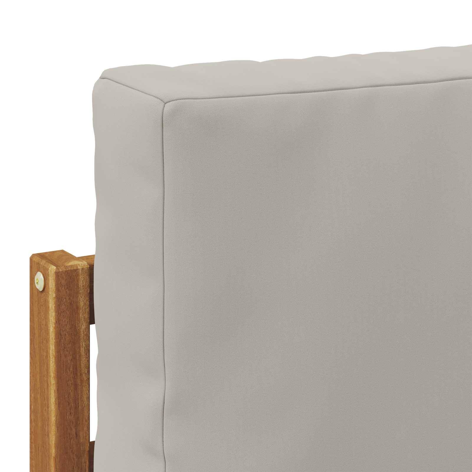 vidaXL Ecksofa Set 6 pcs Natürlich und Hellgrau Massivholz Akazie