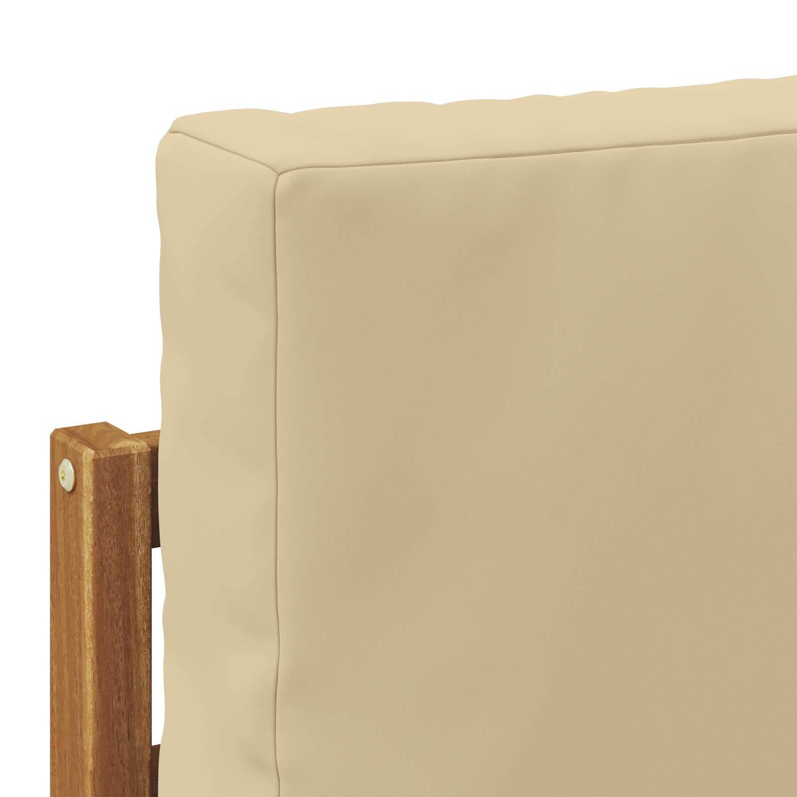 vidaXL Sofagarnituren 3 pcs Natur und Beige Massivholz Akazie
