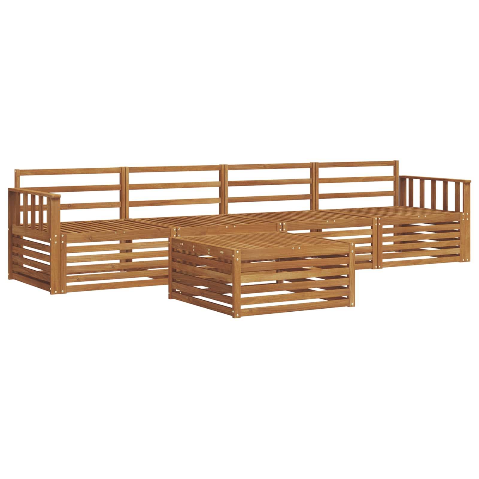 vidaXL Outdoor-Sofagarnitur 5 pcs Natur