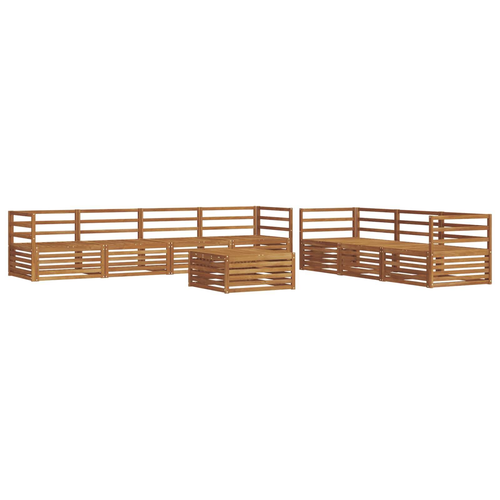 vidaXL Outdoor-Sofagarnitur 8 pcs Natur