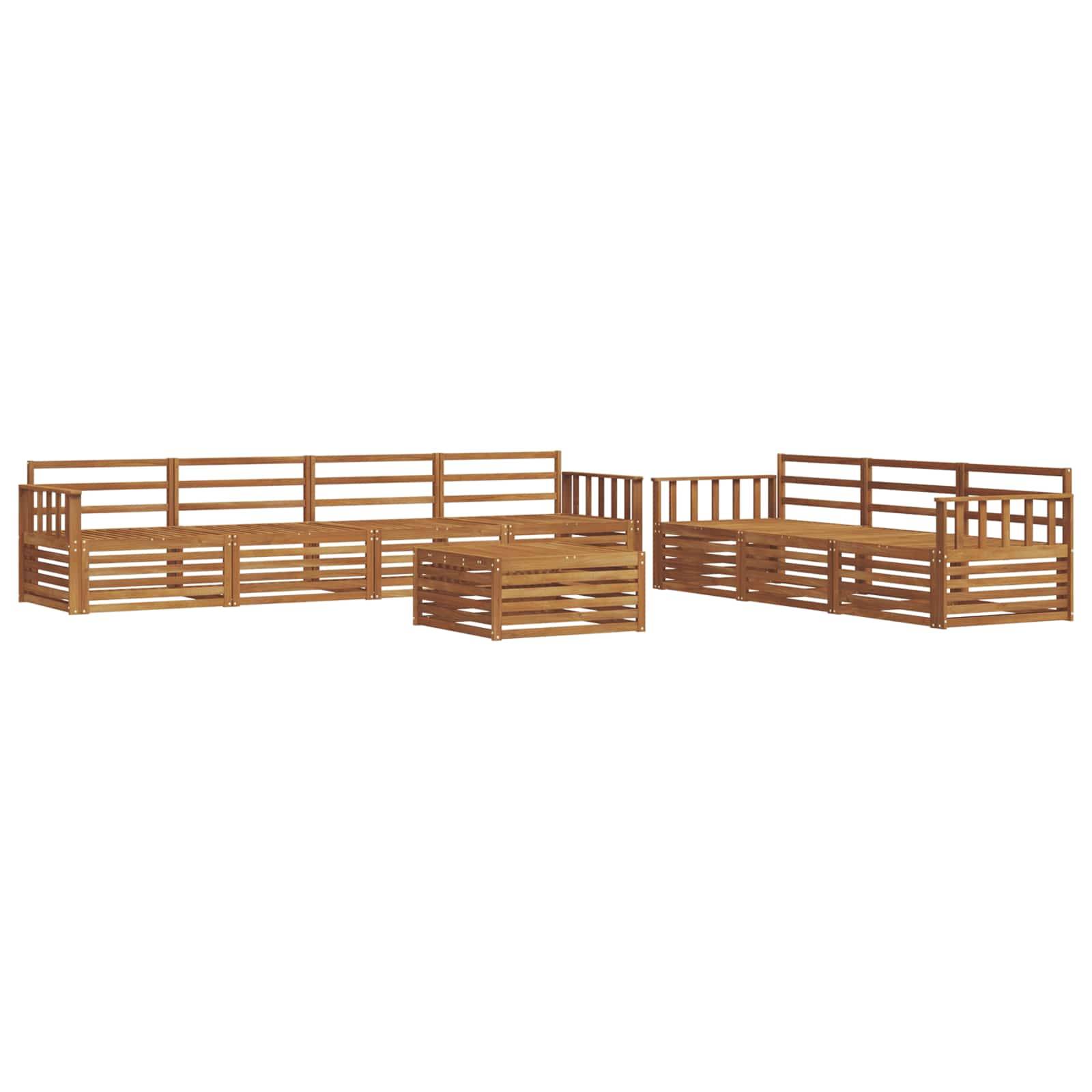 vidaXL Outdoor-Sofagarnitur 8 pcs Natur