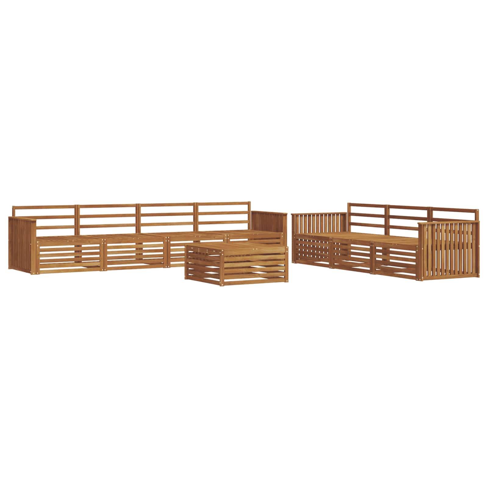 vidaXL Outdoor-Sofagarnitur 8 pcs Natur