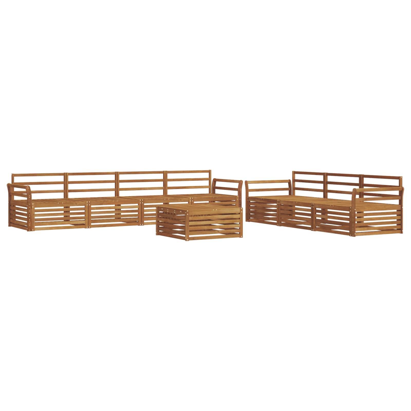 vidaXL Outdoor-Sofagarnitur 8 pcs Natur