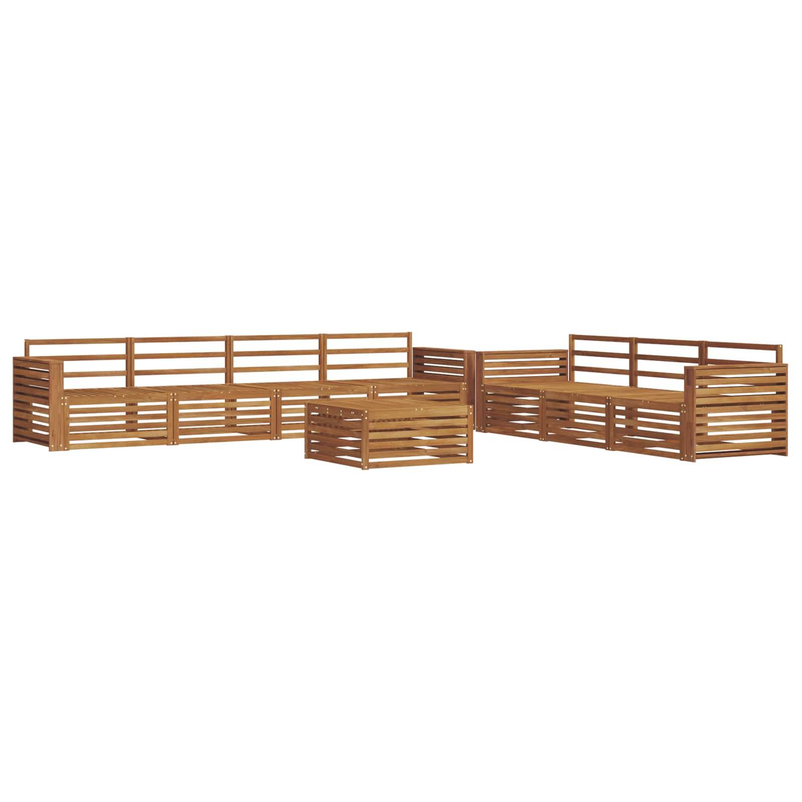 vidaXL Outdoor-Sofagarnitur 8 pcs Natur Massivholz Akazie
