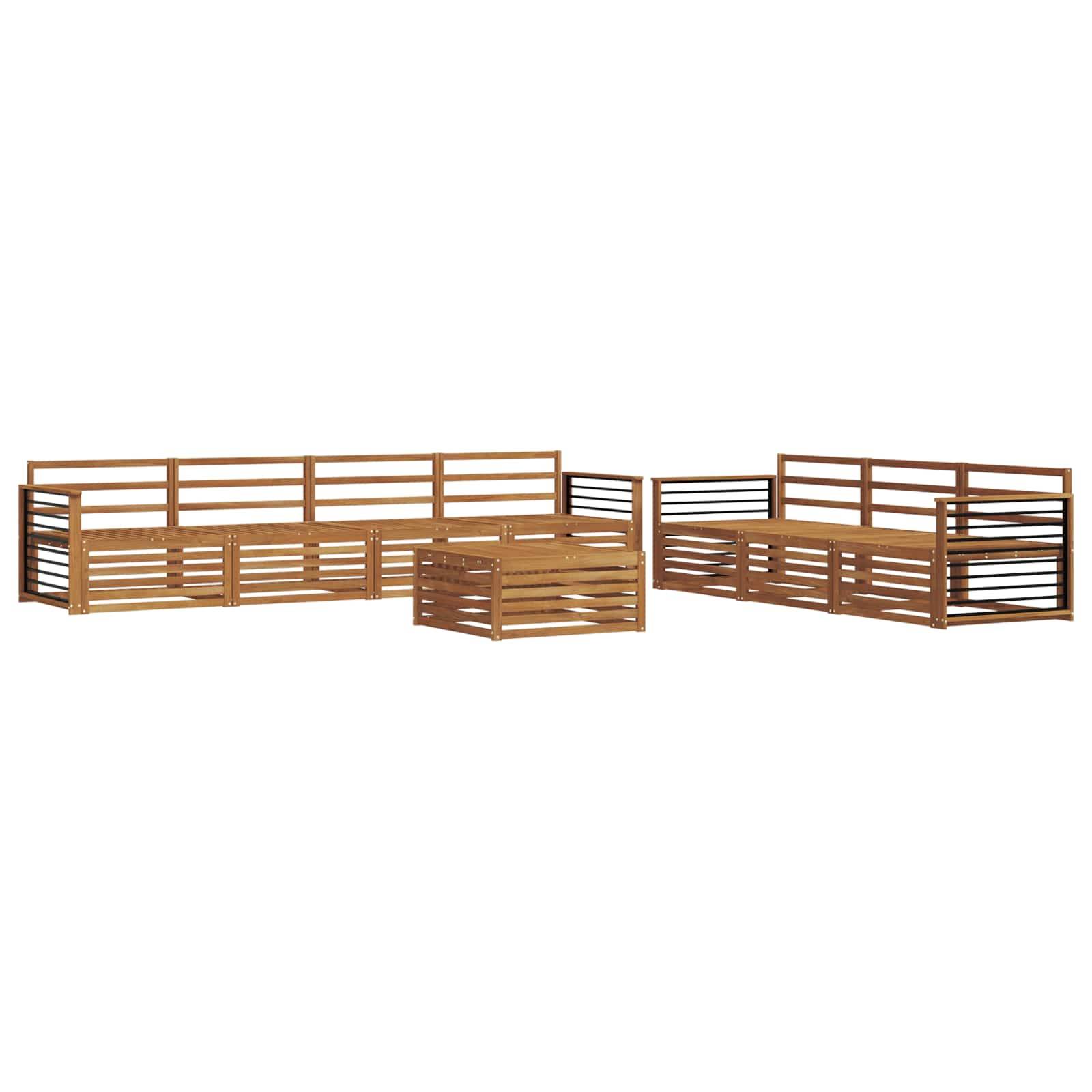 vidaXL Outdoor-Sofagarnitur 8 pcs Natur Massivholz Akazie