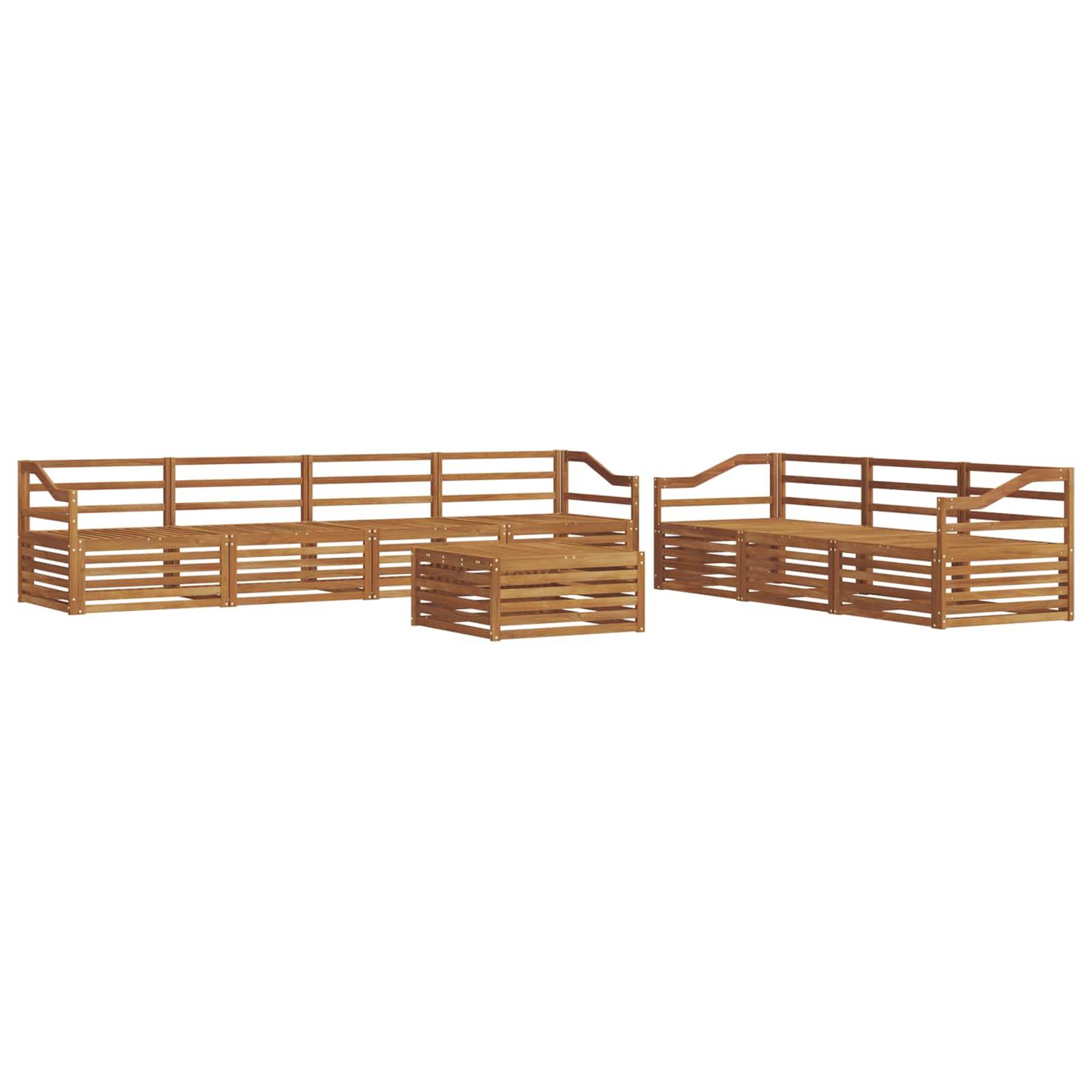 vidaXL Outdoor-Sofagarnitur 8 pcs Natur Massivholz Akazie