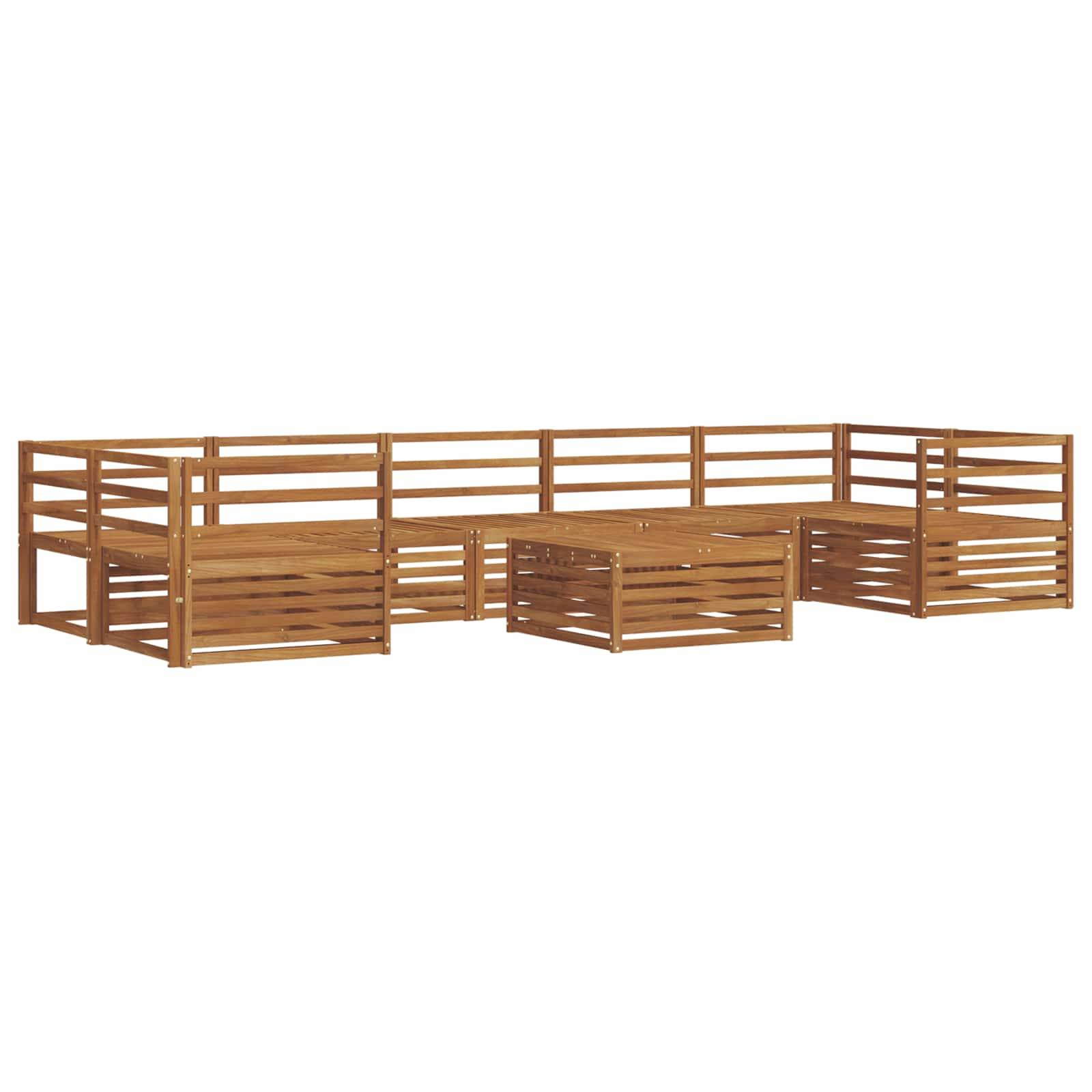vidaXL Outdoor-Sofagarnitur 8 pcs Natur Massivholz Akazie
