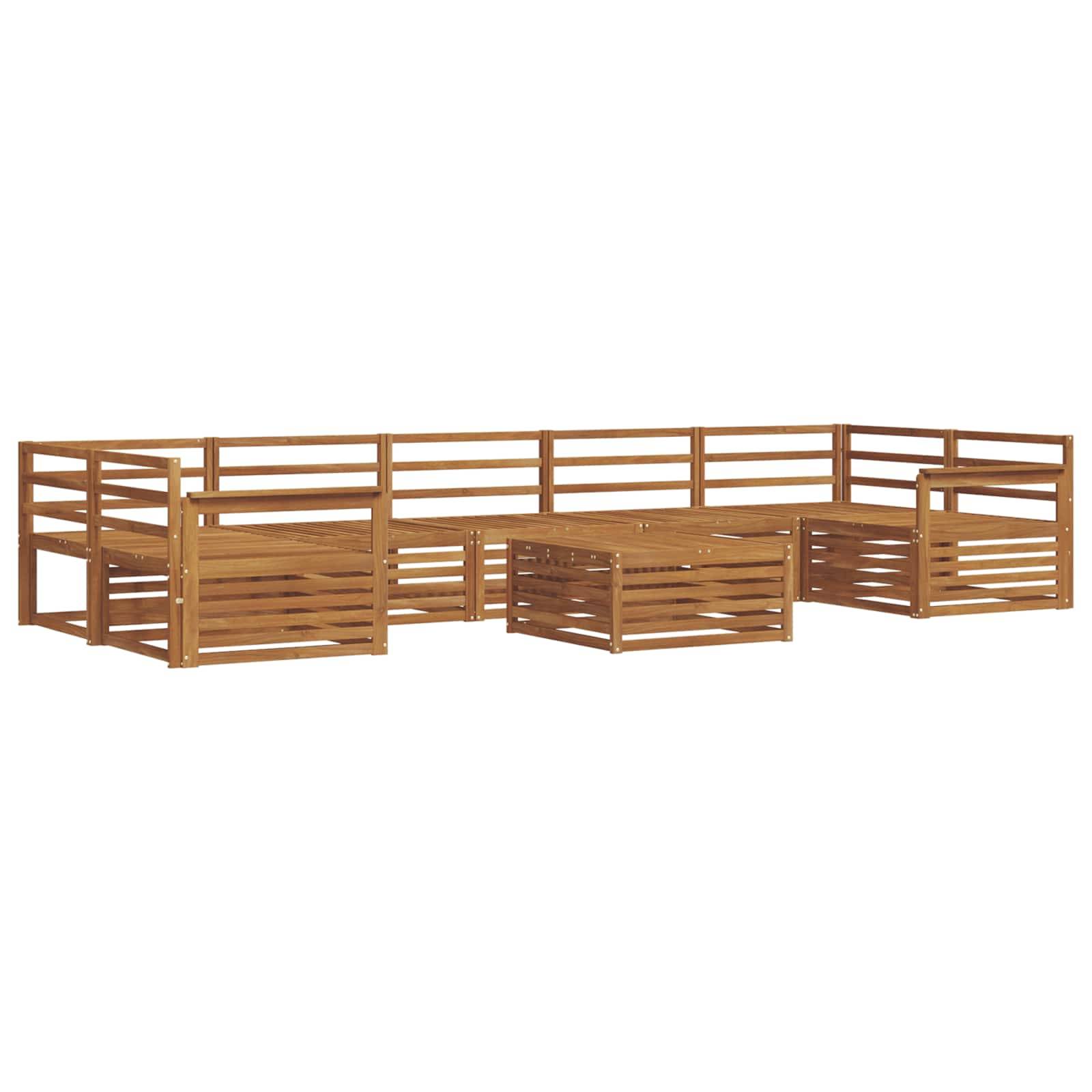 vidaXL Outdoor-Sofagarnitur 8 pcs Natur Massivholz Akazie