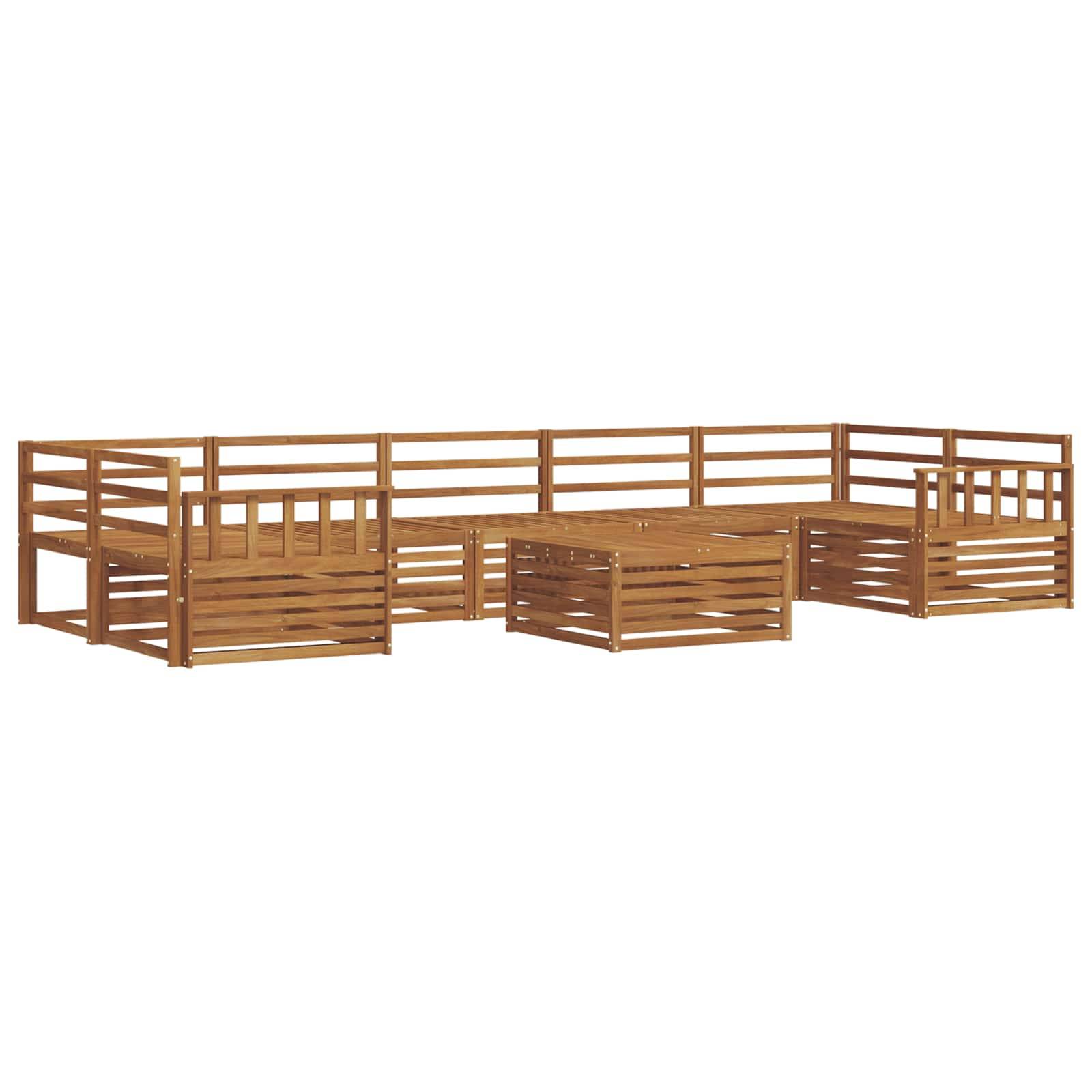 vidaXL Outdoor-Sofagarnitur 8 pcs Natur