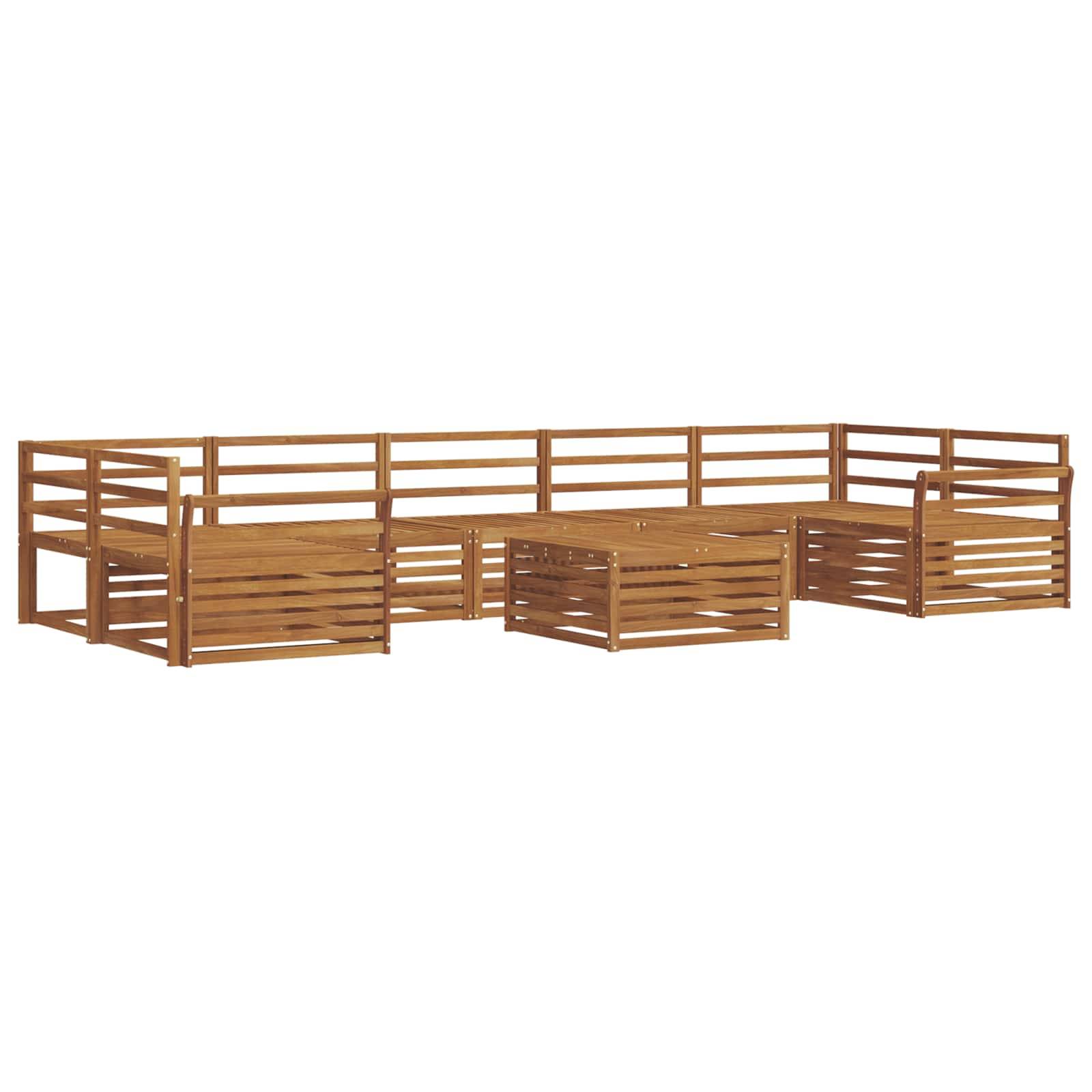 vidaXL Outdoor-Sofagarnitur 8 pcs Natur