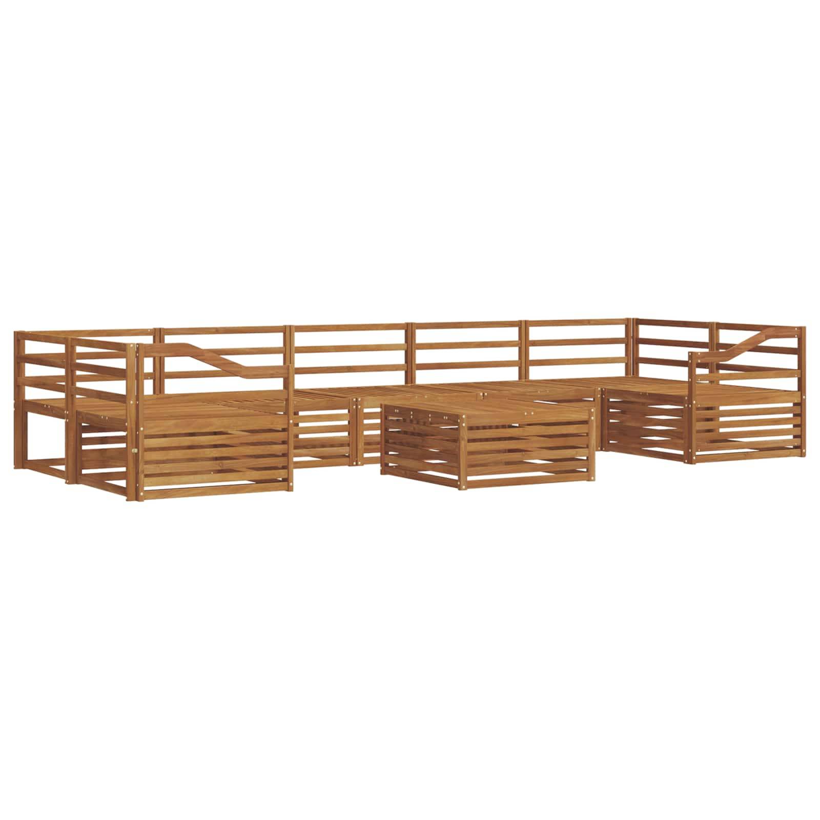 vidaXL Outdoor-Sofagarnitur 8 pcs Natur Massivholz Akazie
