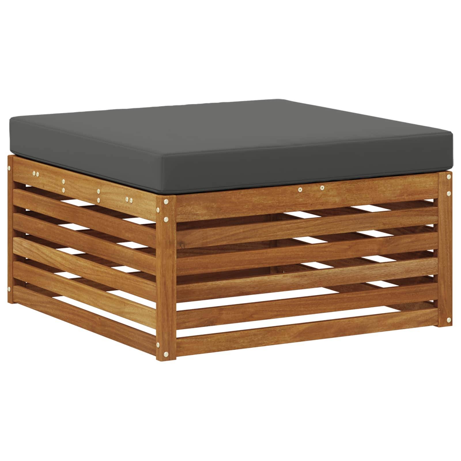 vidaXL Outdoor-Sofagarnitur mit Kissen 7 pcs Natur und Anthrazit