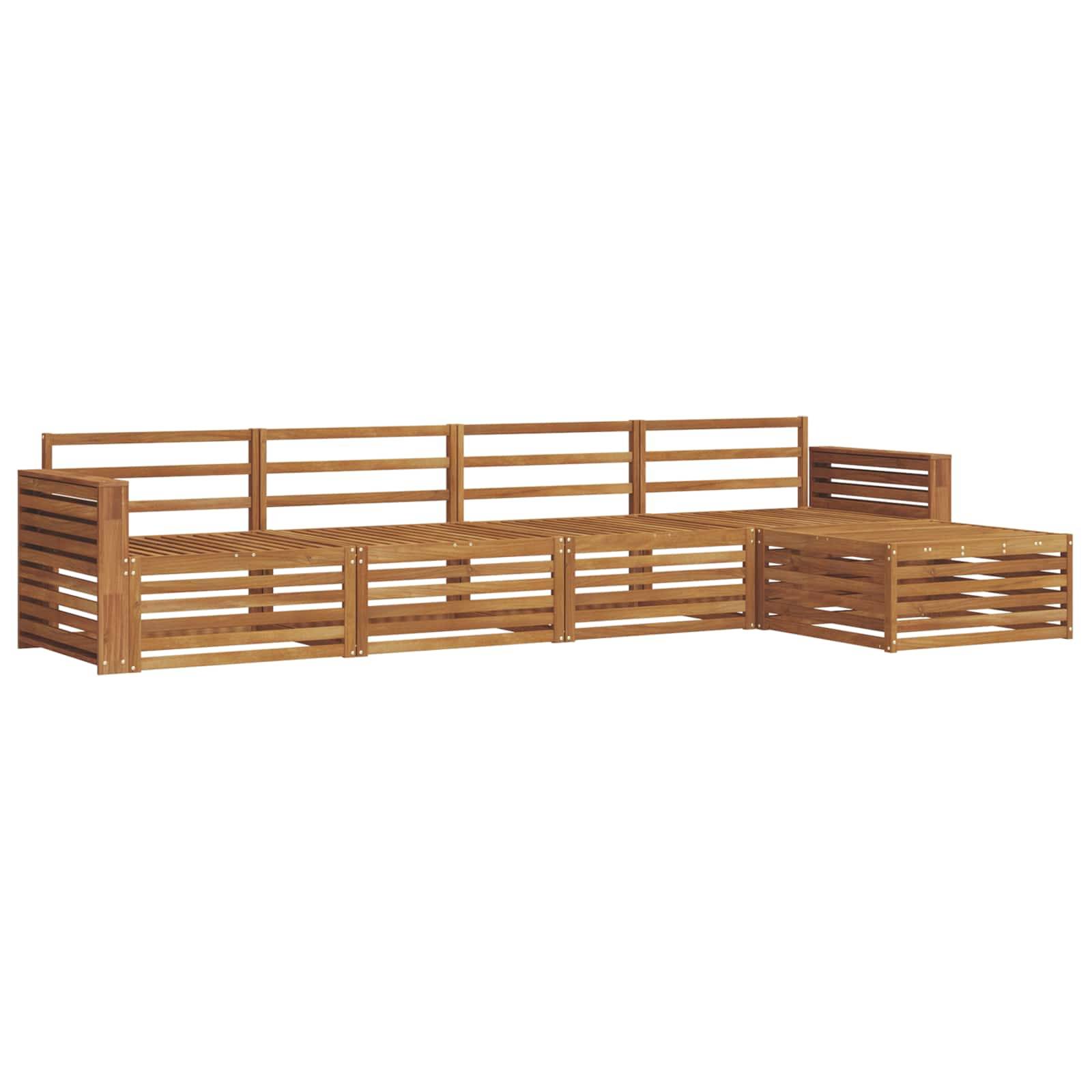 vidaXL Outdoor-Sofagarnitur 5 pcs Natur