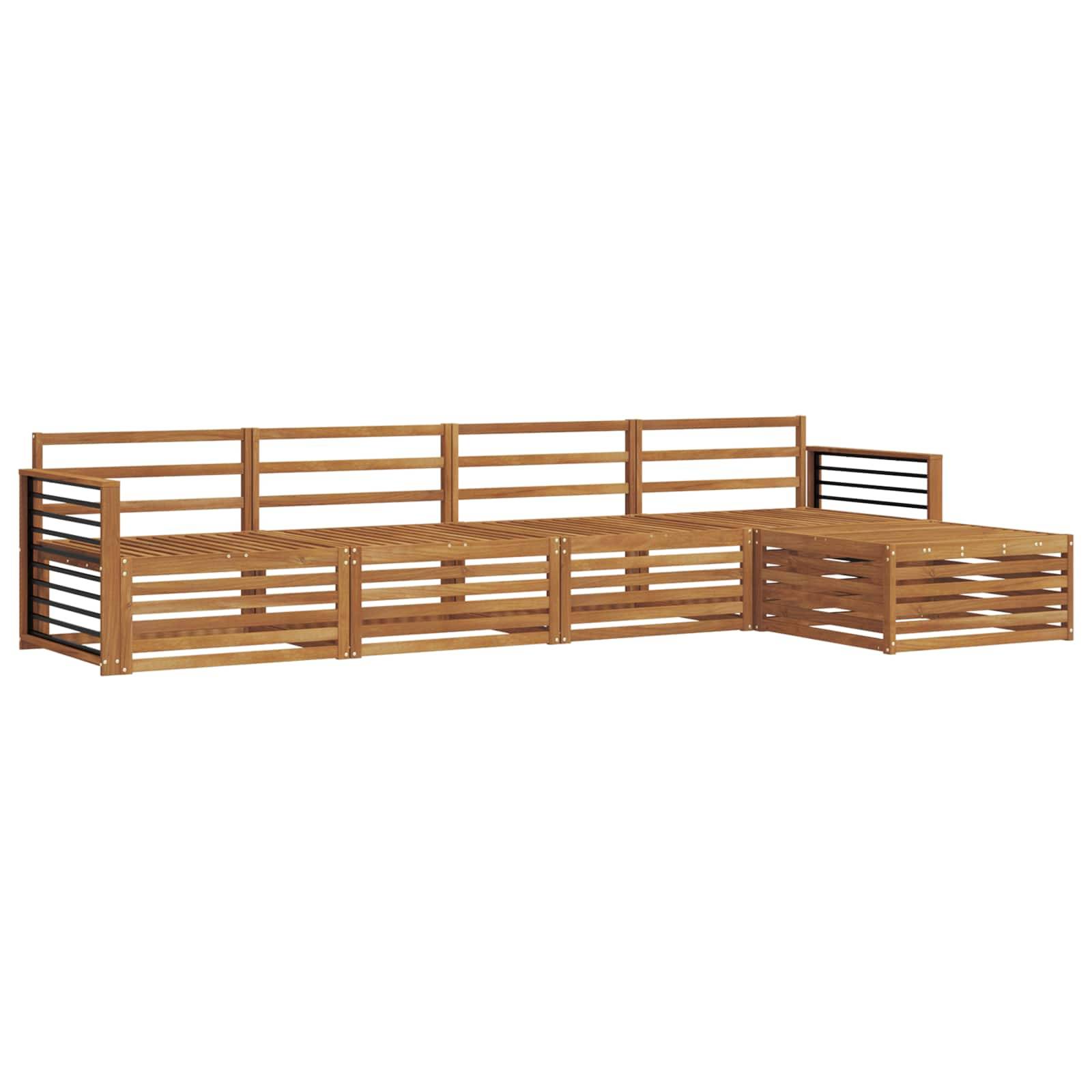 vidaXL Outdoor-Sofagarnitur 5 pcs Natur