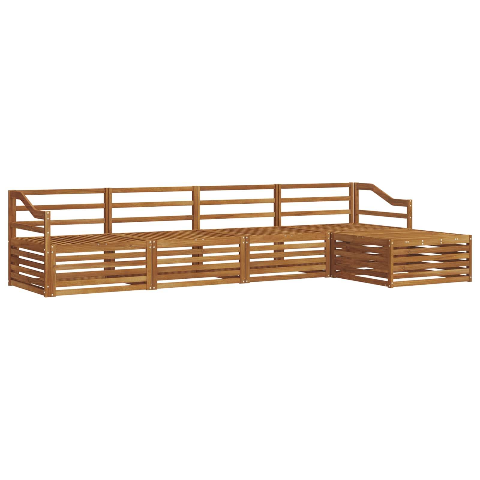 vidaXL Outdoor-Sofagarnitur 5 pcs Natur