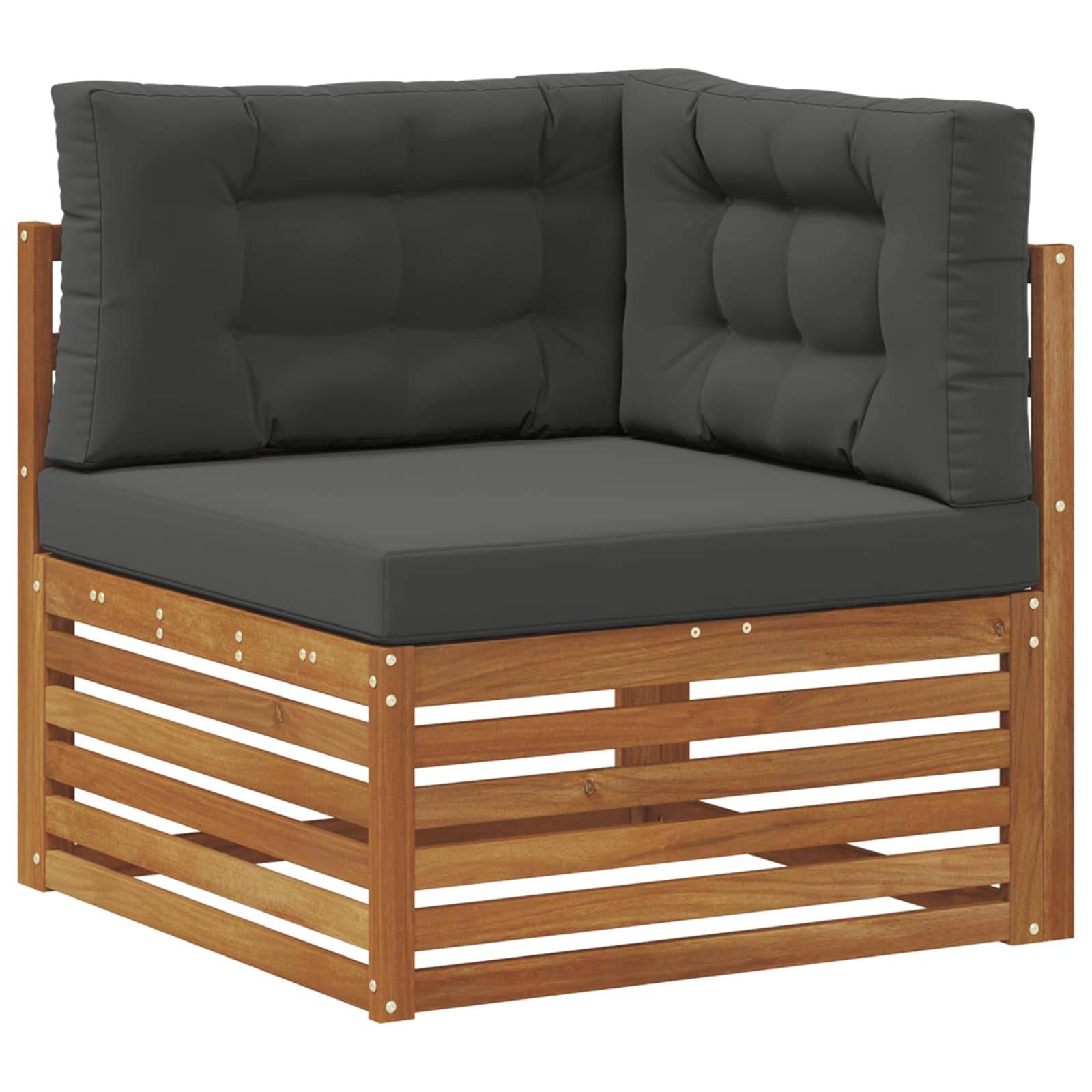vidaXL Outdoor-Sofagarnitur 6 pcs Natur und Anthrazit