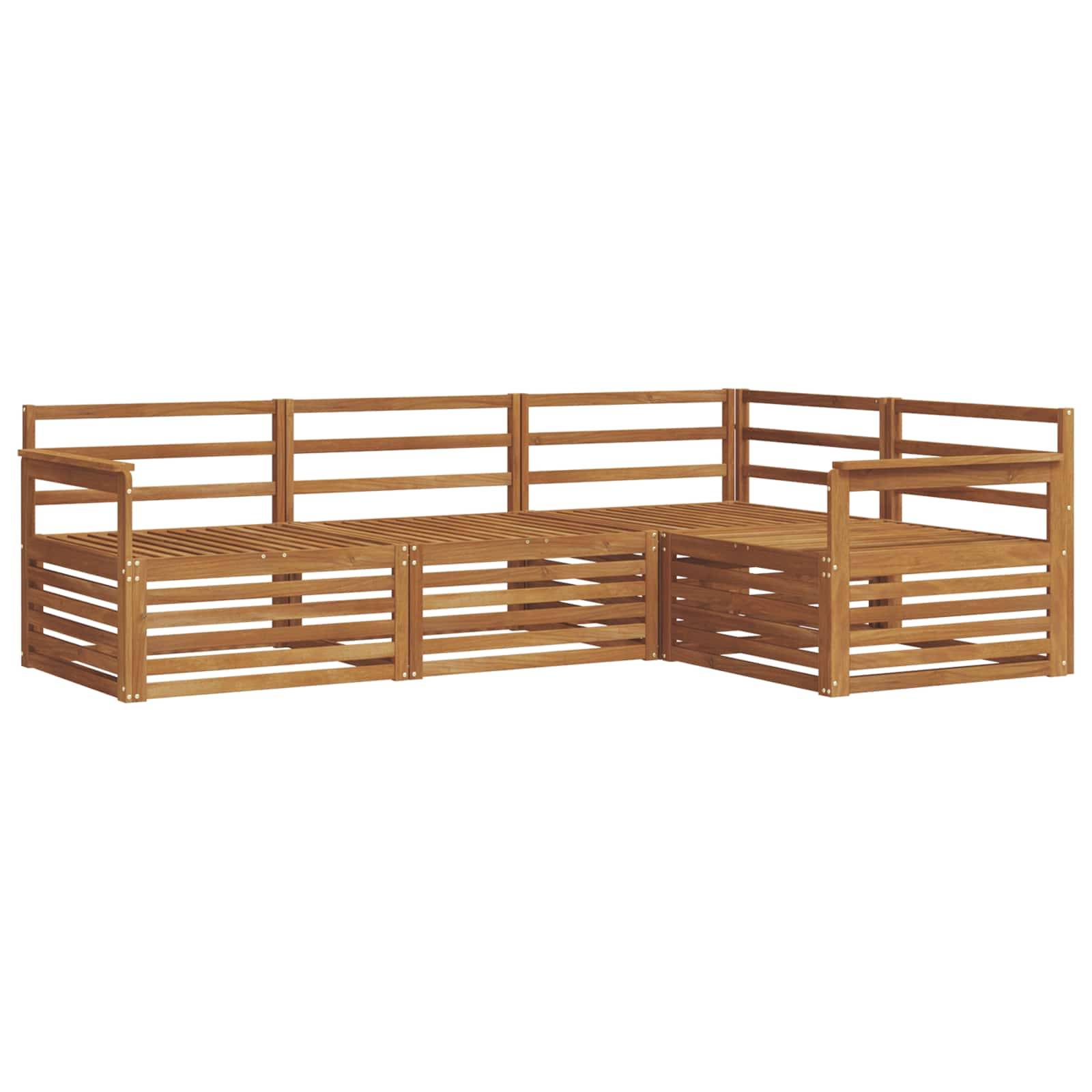 vidaXL Outdoor-Sofagarnitur 4 pcs Natur