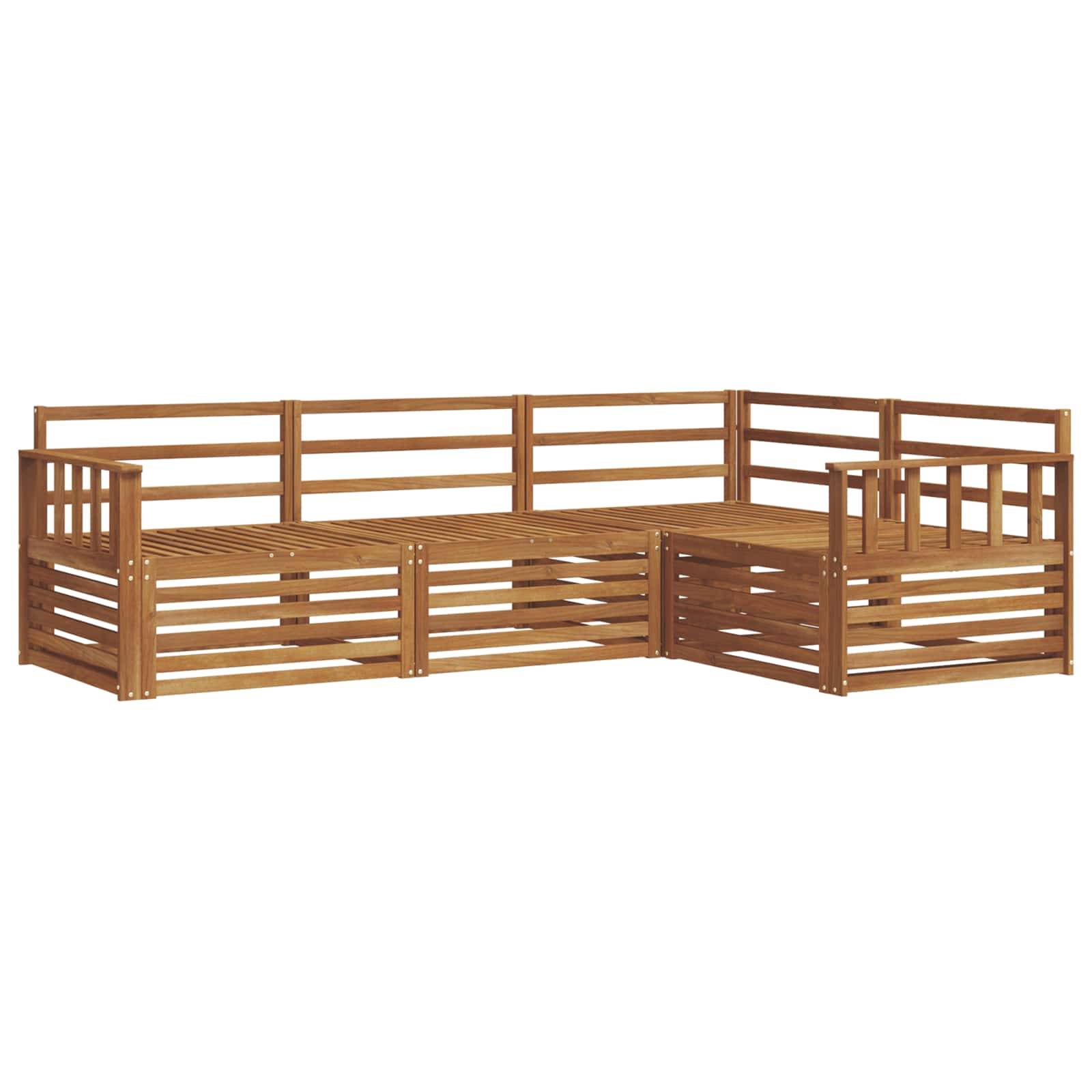 vidaXL Outdoor-Sofagarnitur 4 pcs Natur
