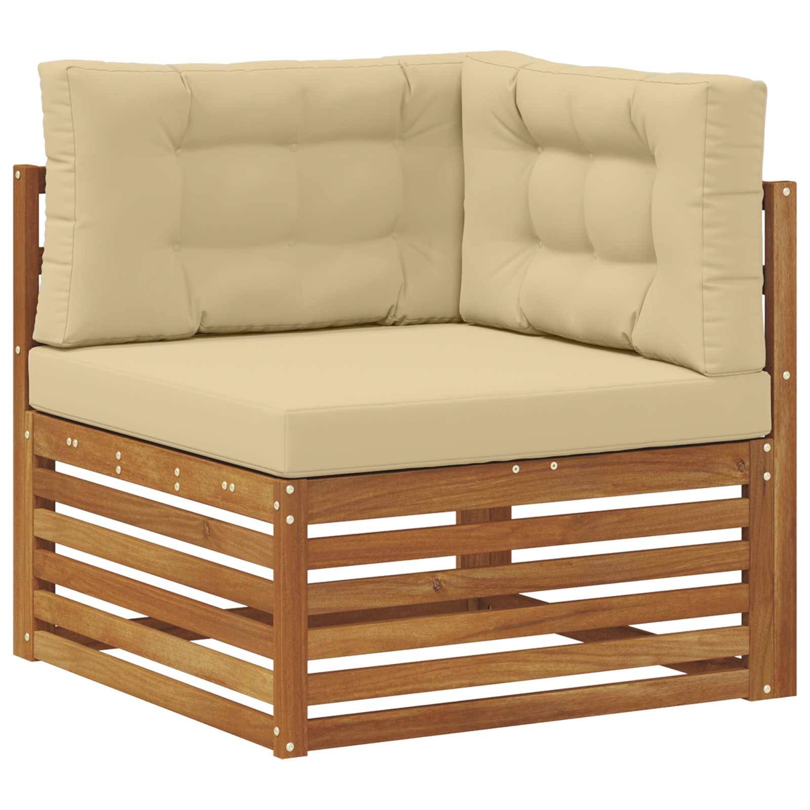 vidaXL Outdoor-Sofagarnitur 6 pcs Natur und Beige 402 x 172,5 x 73 cm