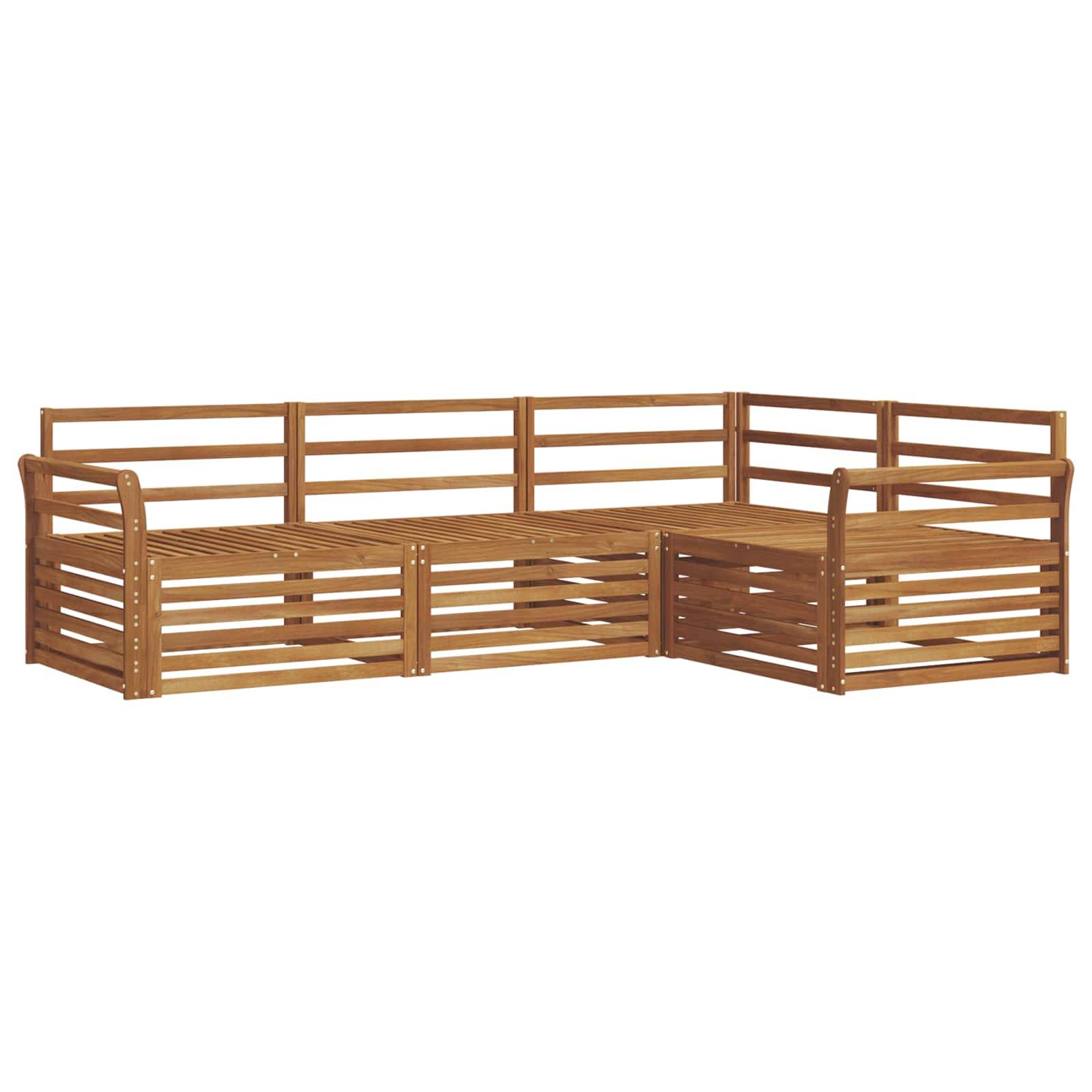 vidaXL Outdoor-Sofagarnitur 4 pcs Natur Massivholz Akazie