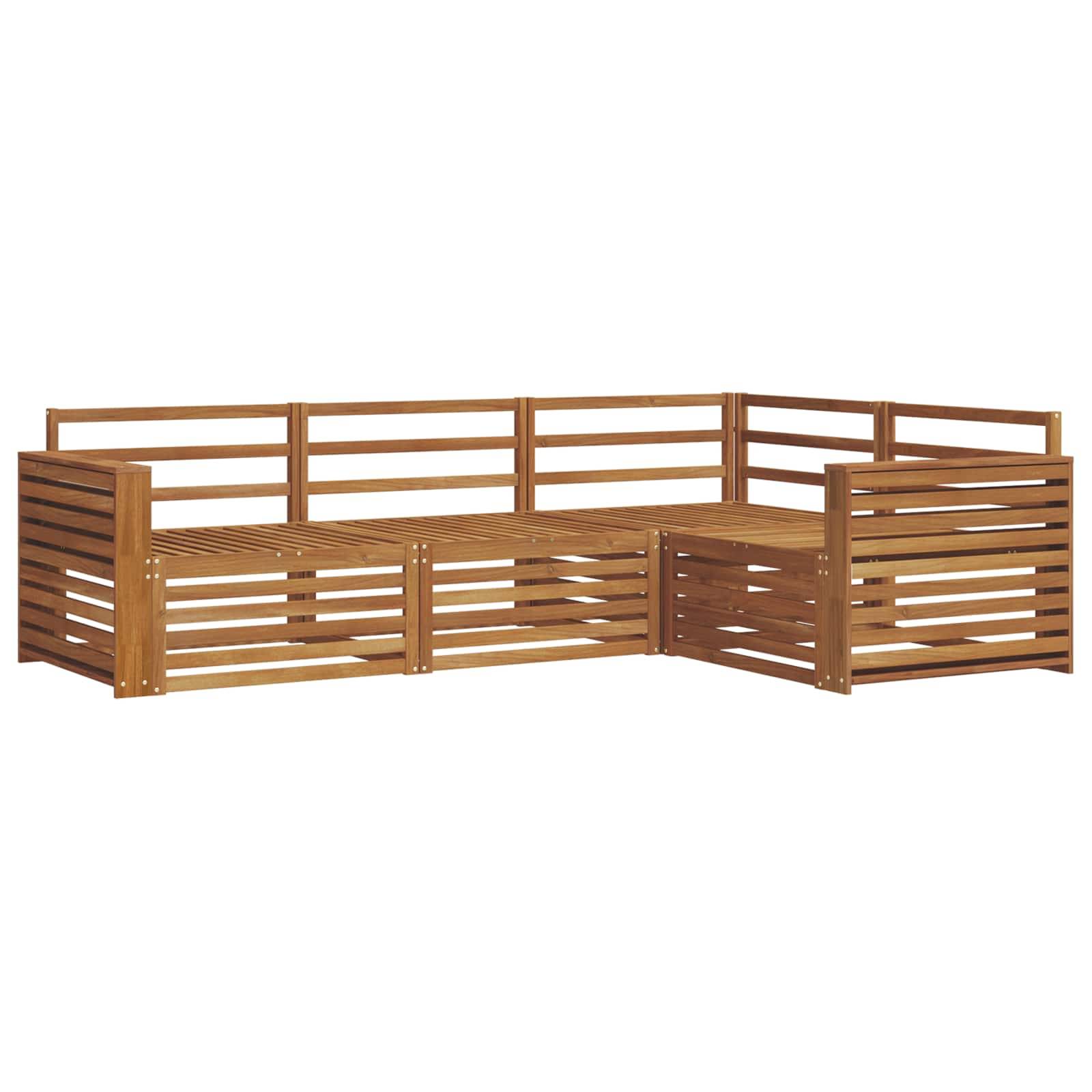 vidaXL Outdoor-Sofagarnitur 4 pcs Natur Massivholz Akazie