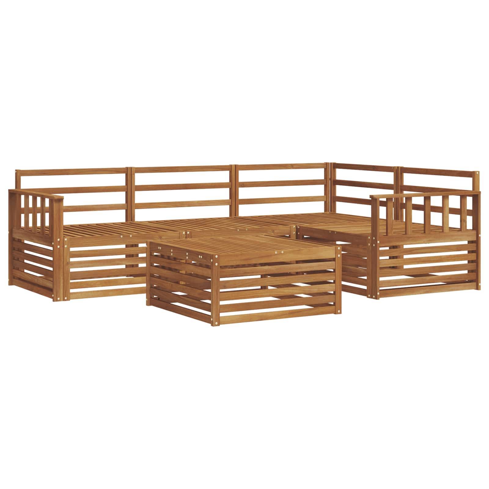 vidaXL Outdoor-Sofagarnitur 5 pcs Natur Massivholz Akazie