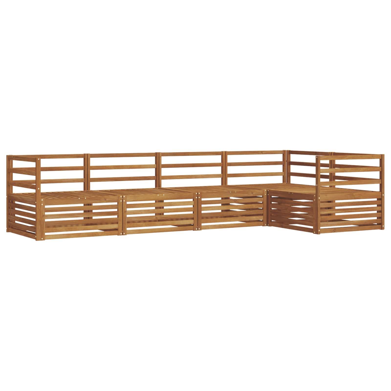vidaXL Outdoor-Sofagarnitur 5 pcs Natur Massivholz Akazie