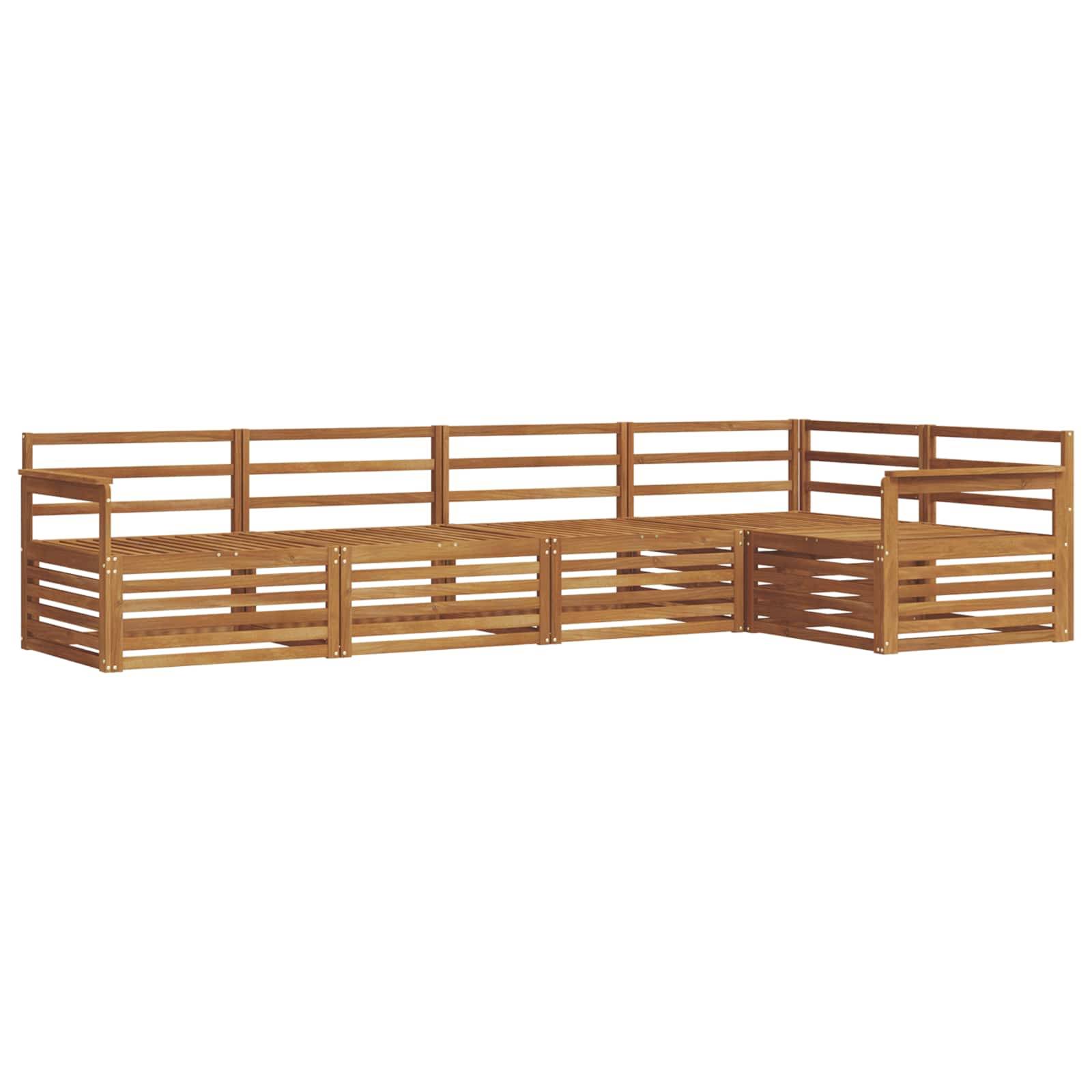 vidaXL Outdoor-Sofagarnitur 5 pcs Natur Massivholz Akazie