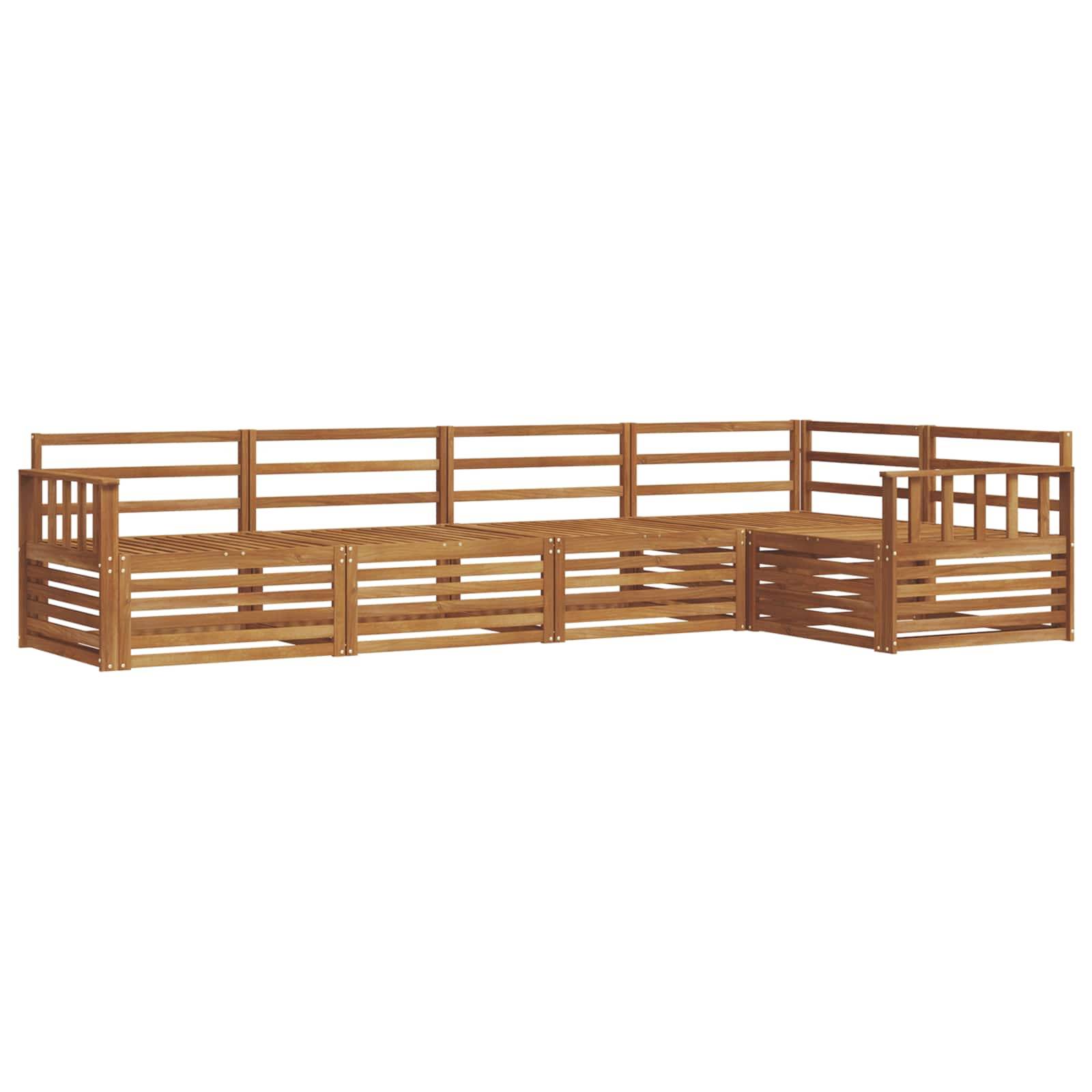 vidaXL Outdoor-Sofagarnitur 5 pcs Natur Massivholz Akazie